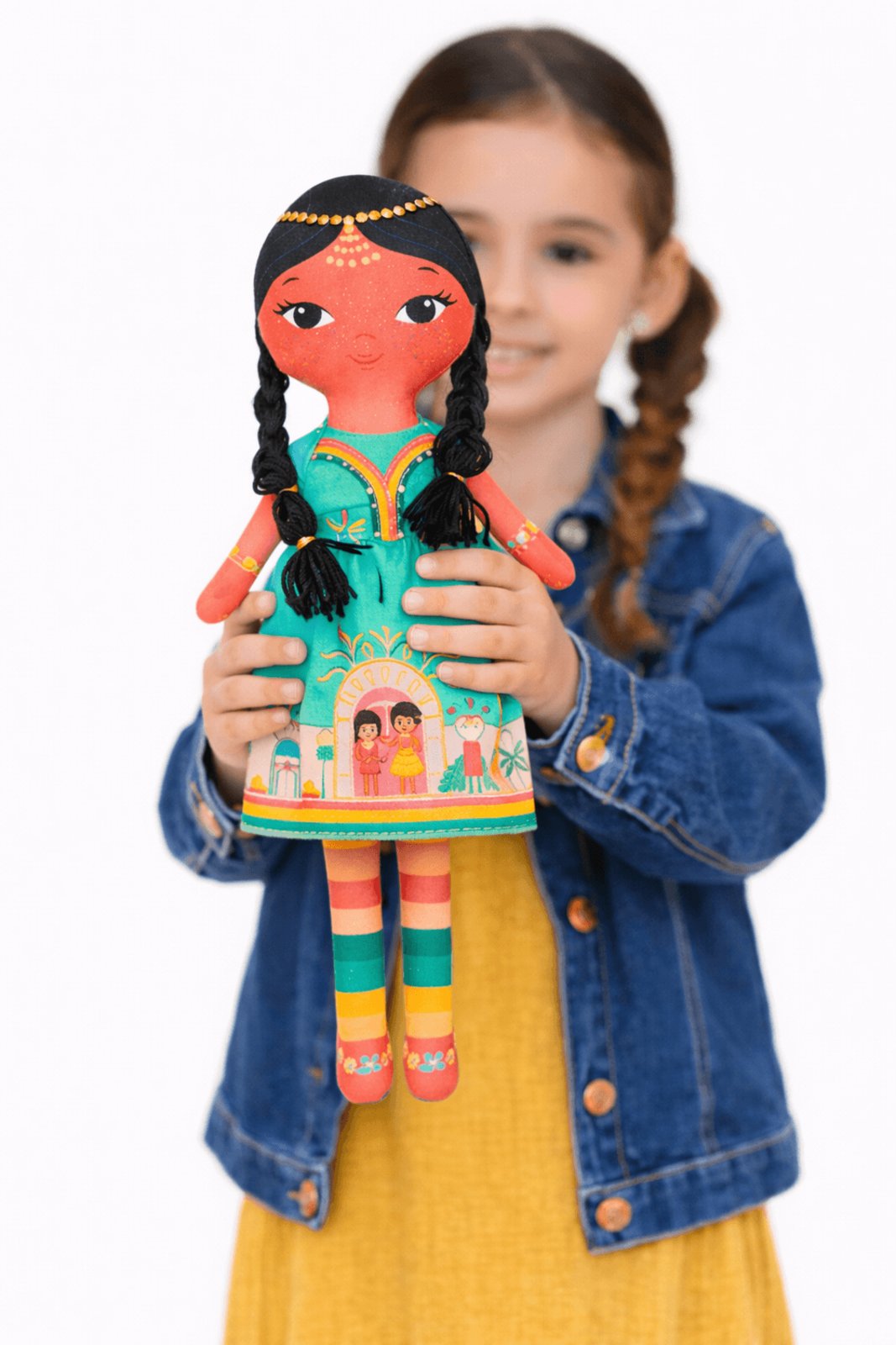Infantil - Boneca Almofada Castelos das Índias Alphabeto Verde