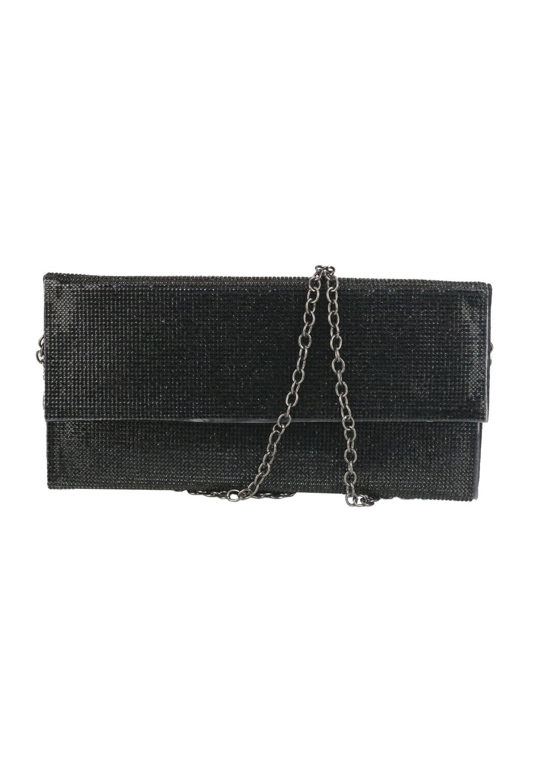 Carteira Crisfael Clutch Strass Festa Preto – Haik