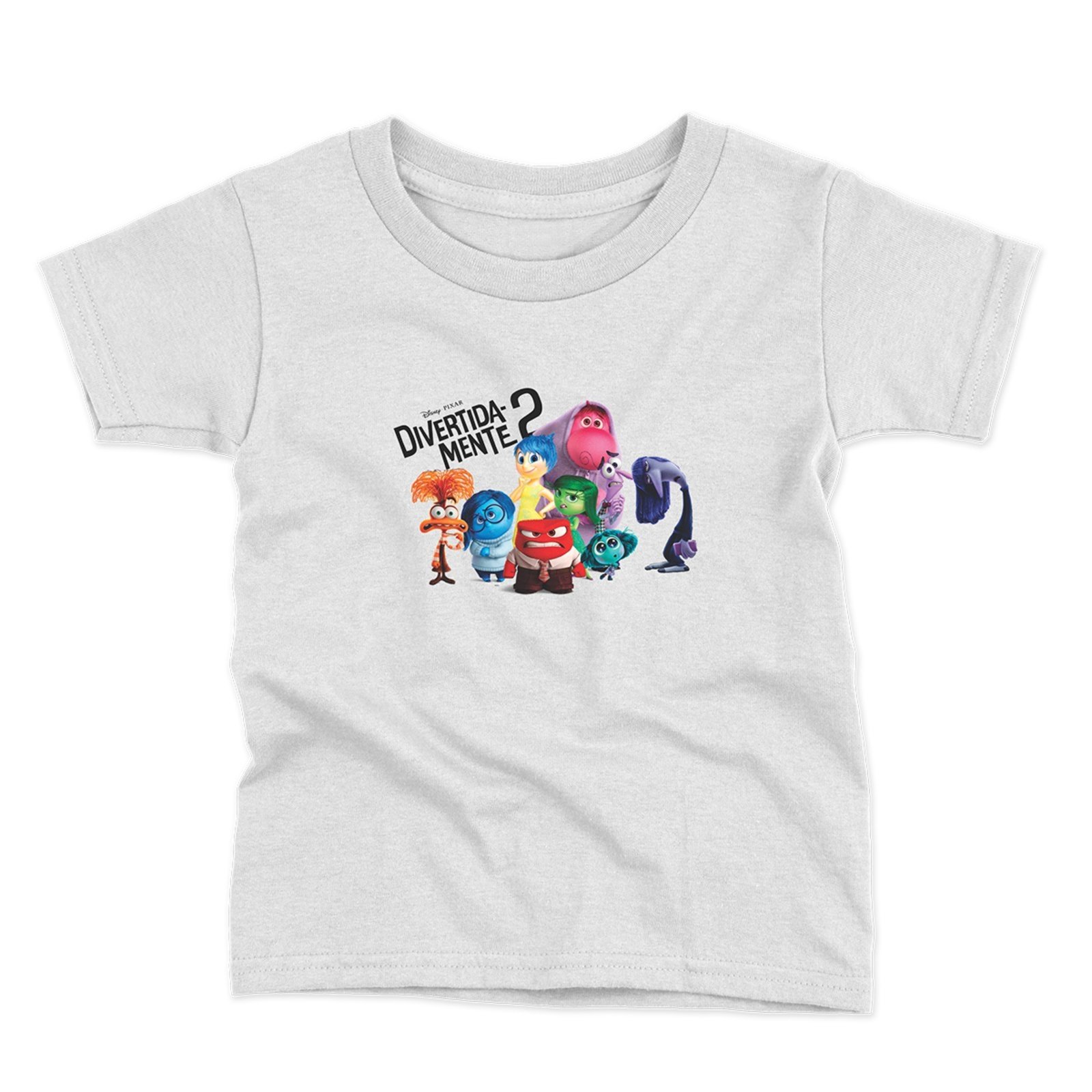 Infantil – Camiseta Menino ou Menina Manga Curta Estampada Algodão Conforto Moda Verão Personagens Divertidamente Colorido
