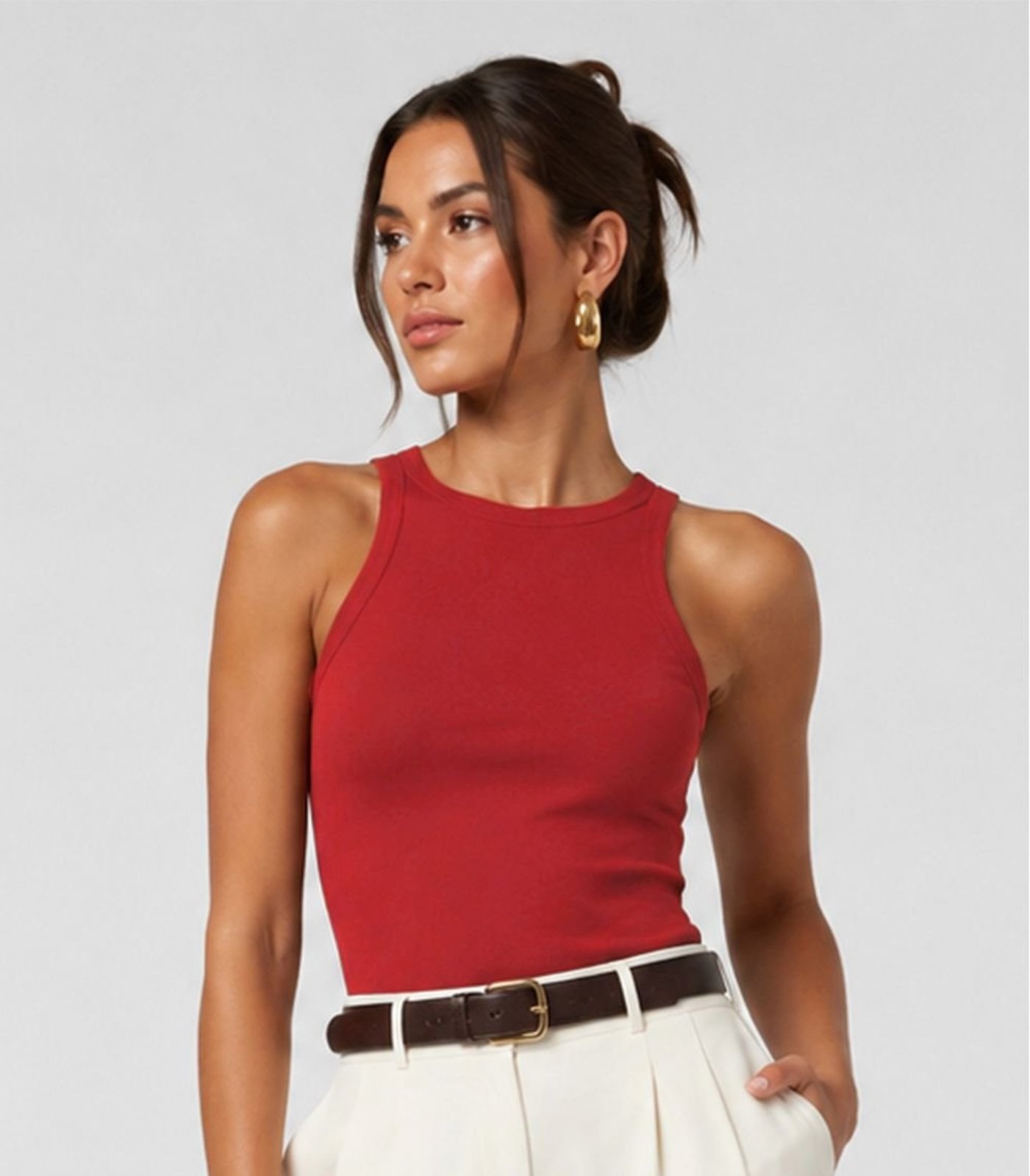 Regata Feminina Básica Em Cotton KO Vermelho
