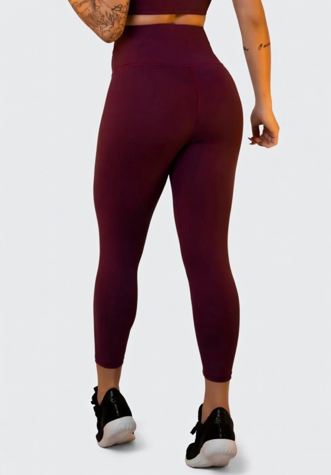 Vista 2 Calça Legging D Bell Outlet Fashion Academia Fitness Bordo bordô