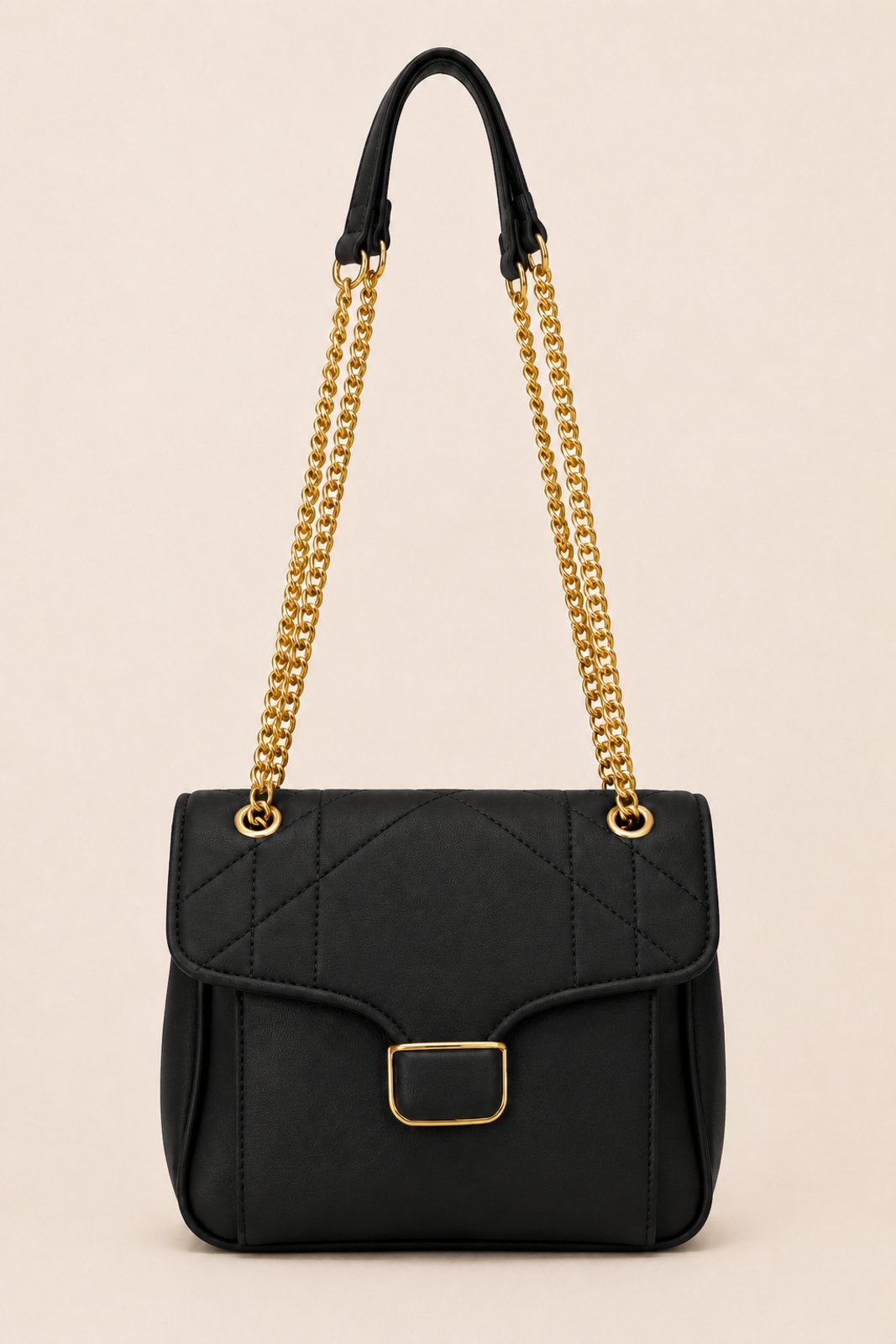 Bolsa Média Transversal D Bell Outlet Fashion Corrente Jade Preto