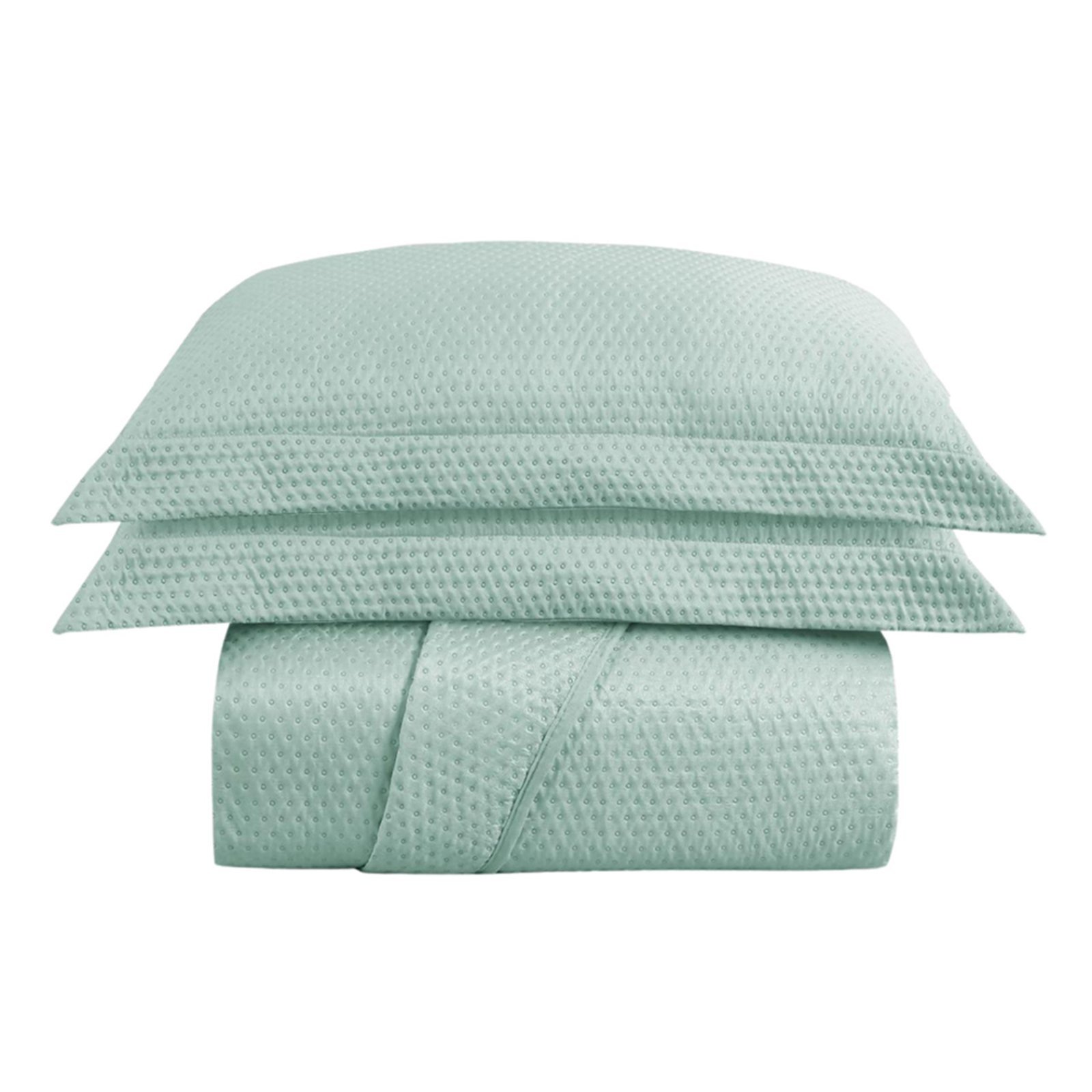Cobre Leito Colcha Casal Domus Dupla Face 03 Peças - Verde - 100% Poliéster