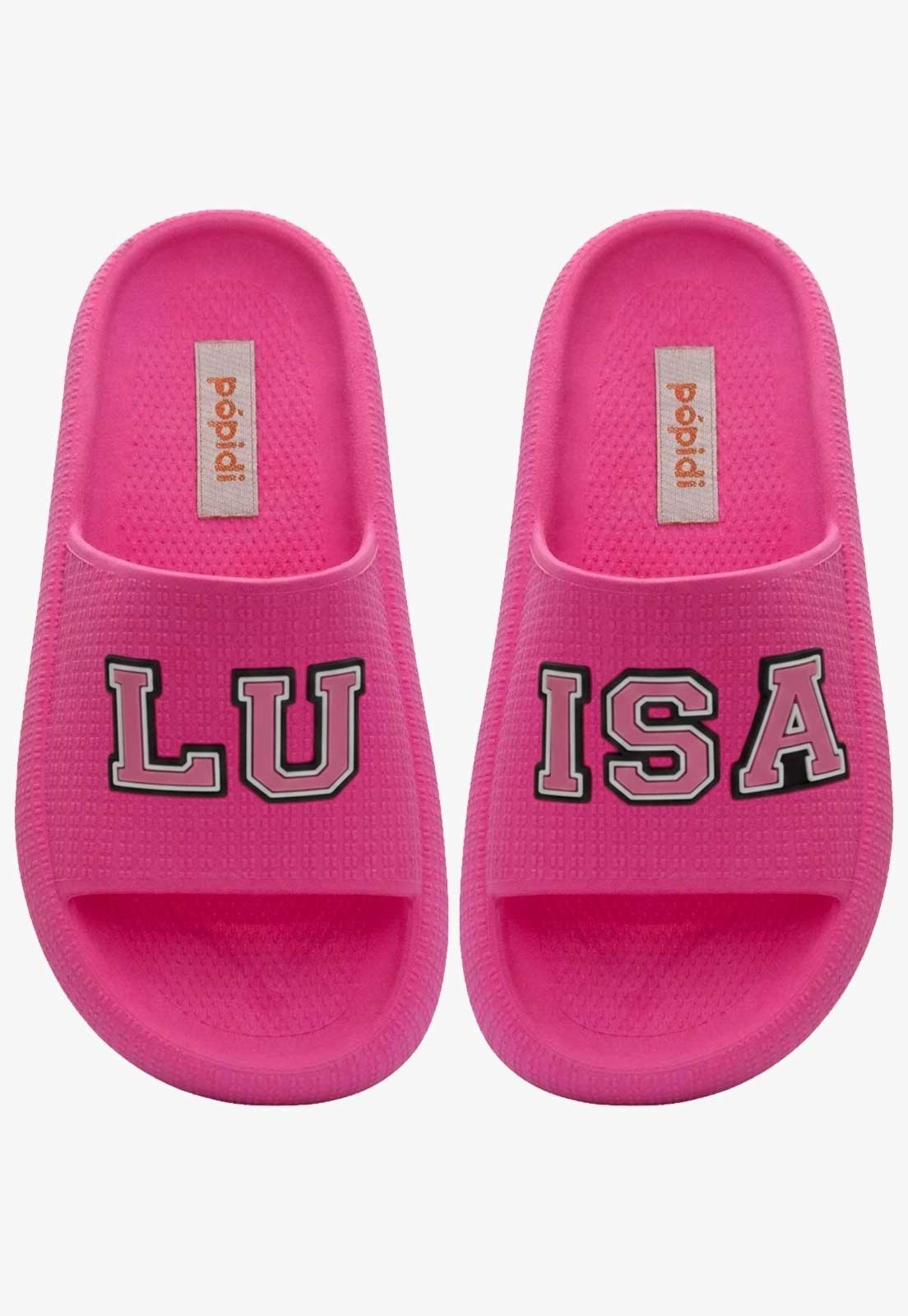 Infantil - Chinelo Pópidi Personalizado LUISA Estilo Nuvem Pink