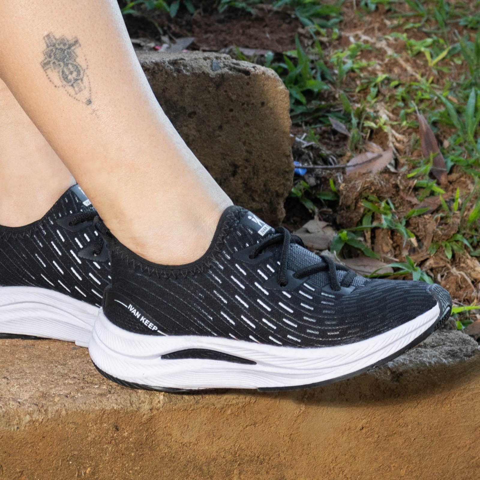 Vista 2 Tênis Feminino Academia Caminhada treino Corrida Casual ÉPICO CALÇADOS preto ÉPICO CALÇADOS preto