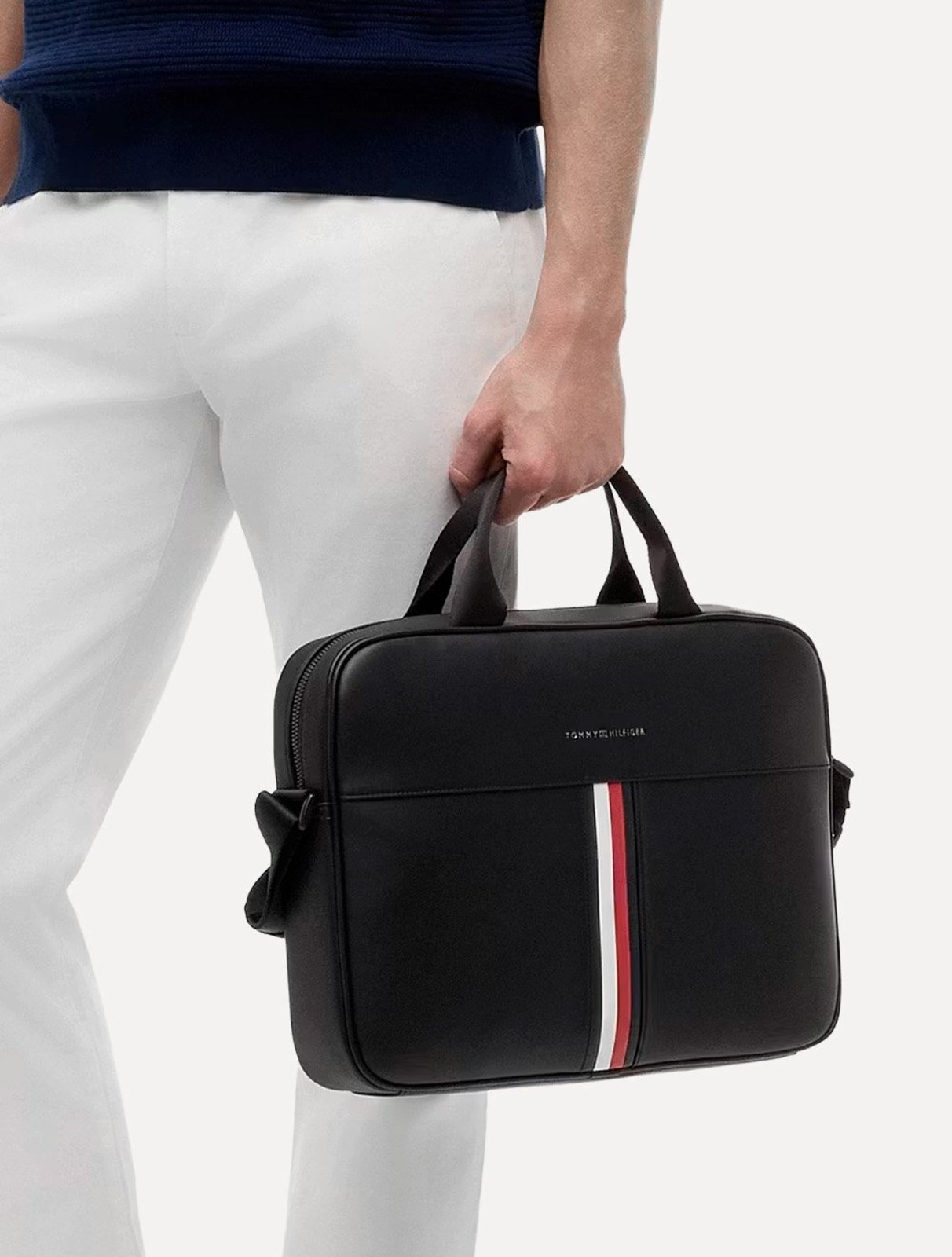 Bolsa Tommy Hilfiger Masculina Notebook TH Metro Computer Bag Preta