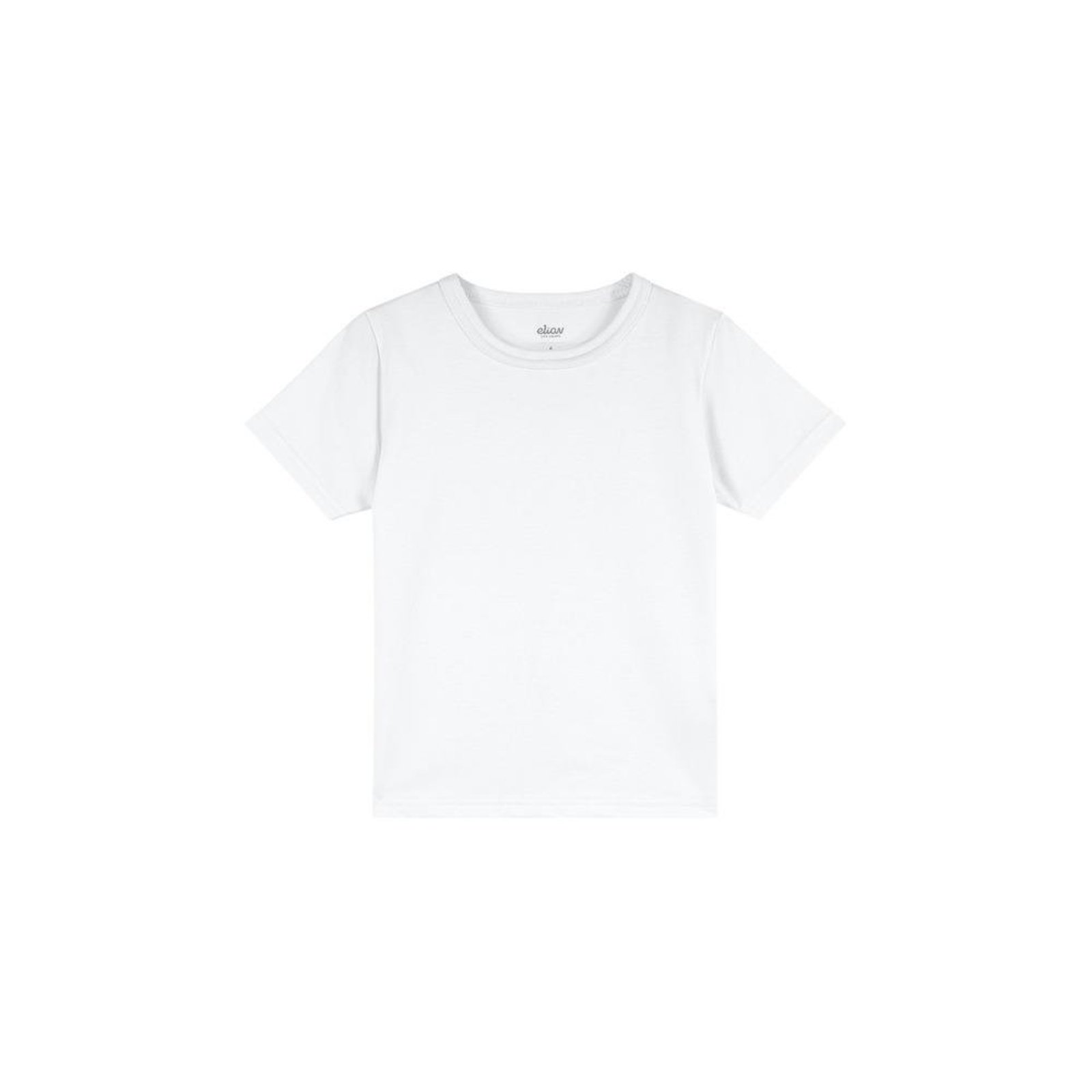 Infantil - Camiseta Básica Manga Curta Algodão Elian Branco 1 Branco