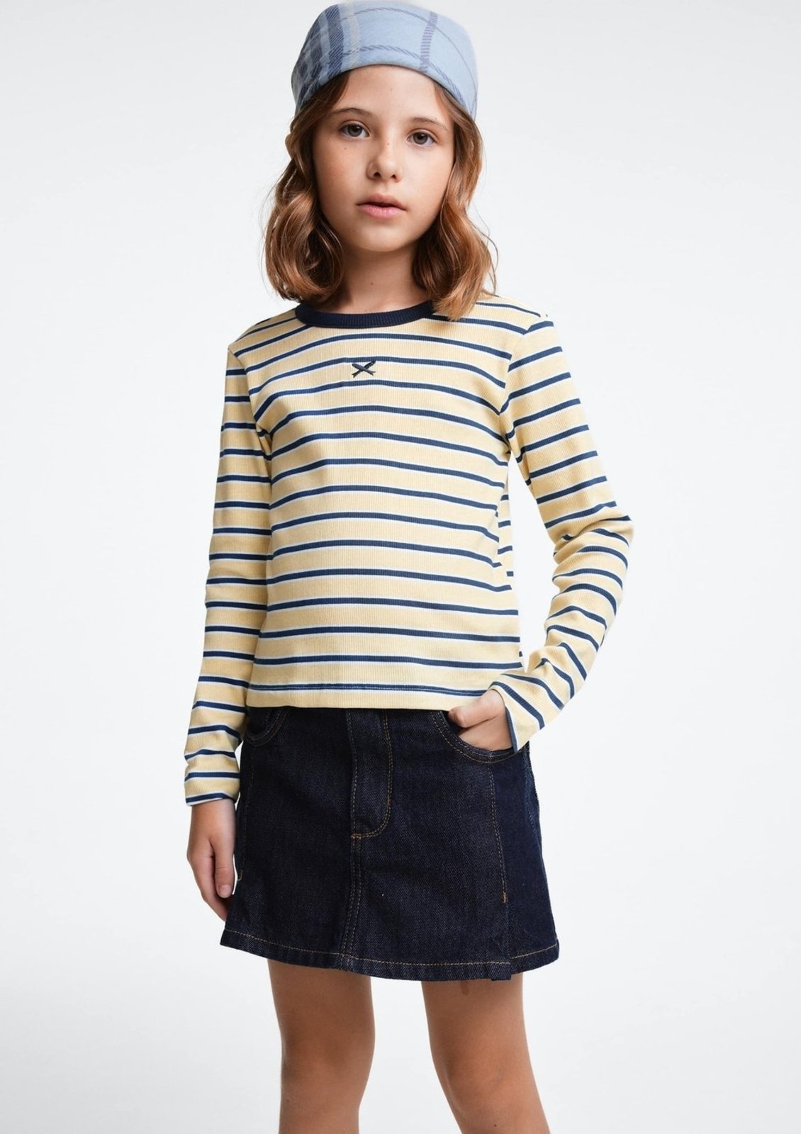 Infantil - Blusa Menina Listrada Manga Longa Hering