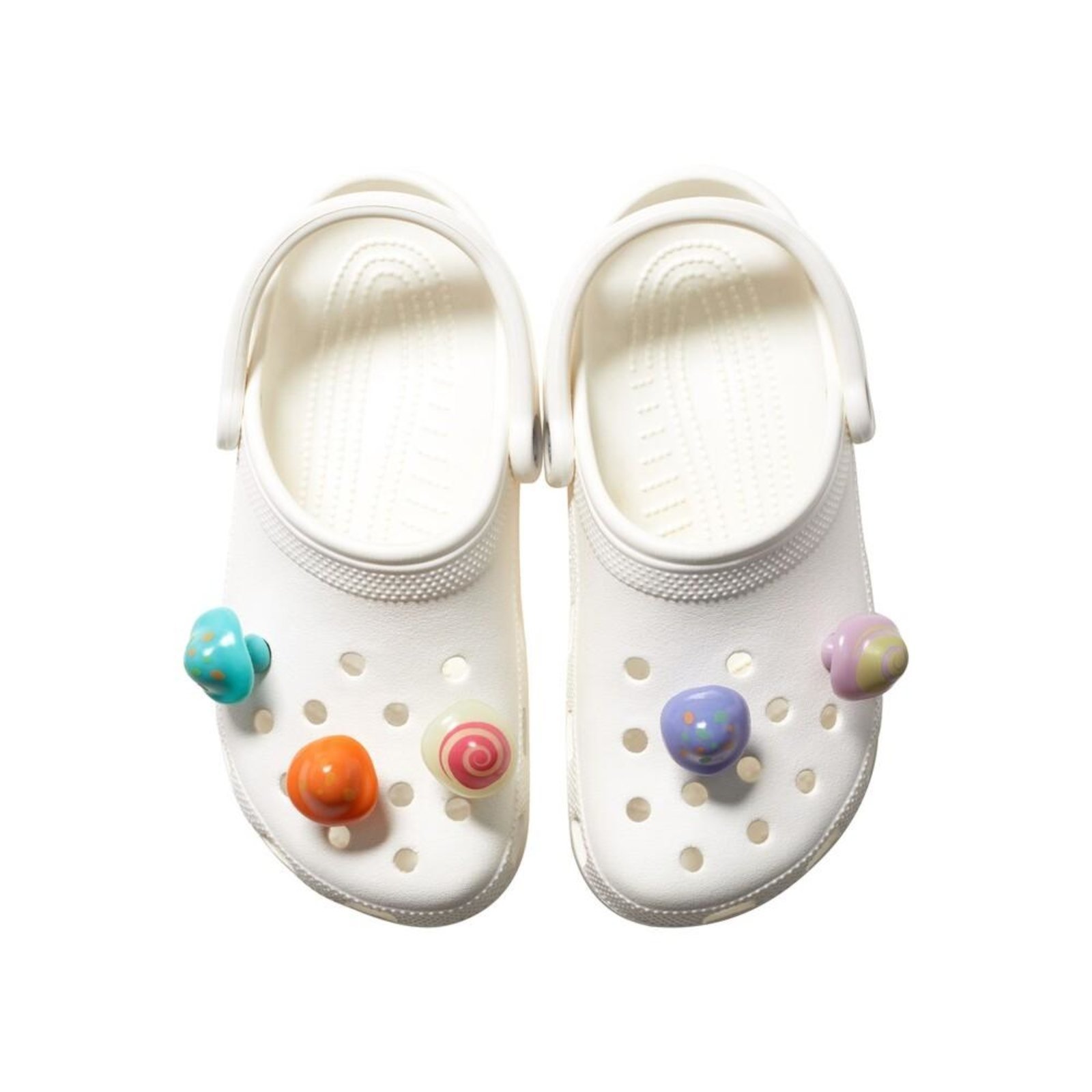 Vista 3 Infantil - Jibbitz™ far out cogumelos pack com 5 unidades unico Crocs branco