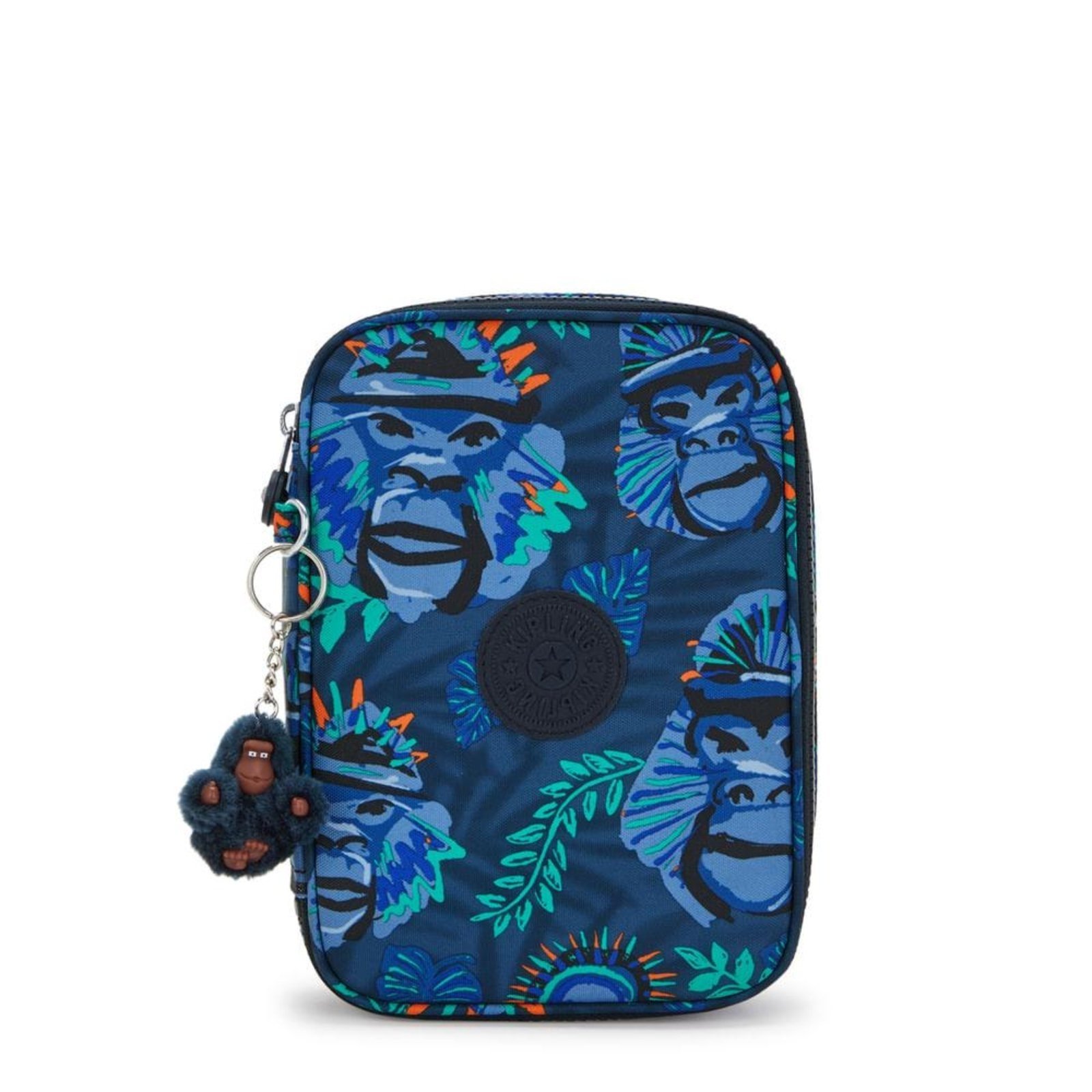 Vista 2 Infantil - Estojo Kipling 100 Pens Blue Monkey Fun Estampado azul blue Kipling azul blue