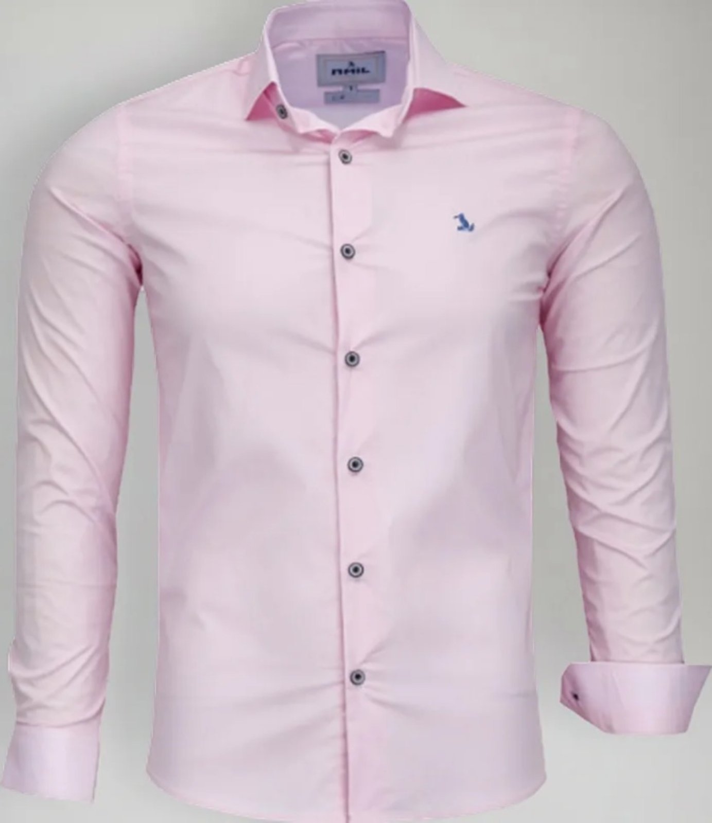Camisa Social Amil Slim Astro Algodão Com Elastano Macia Manga Longa Luxo Rosa