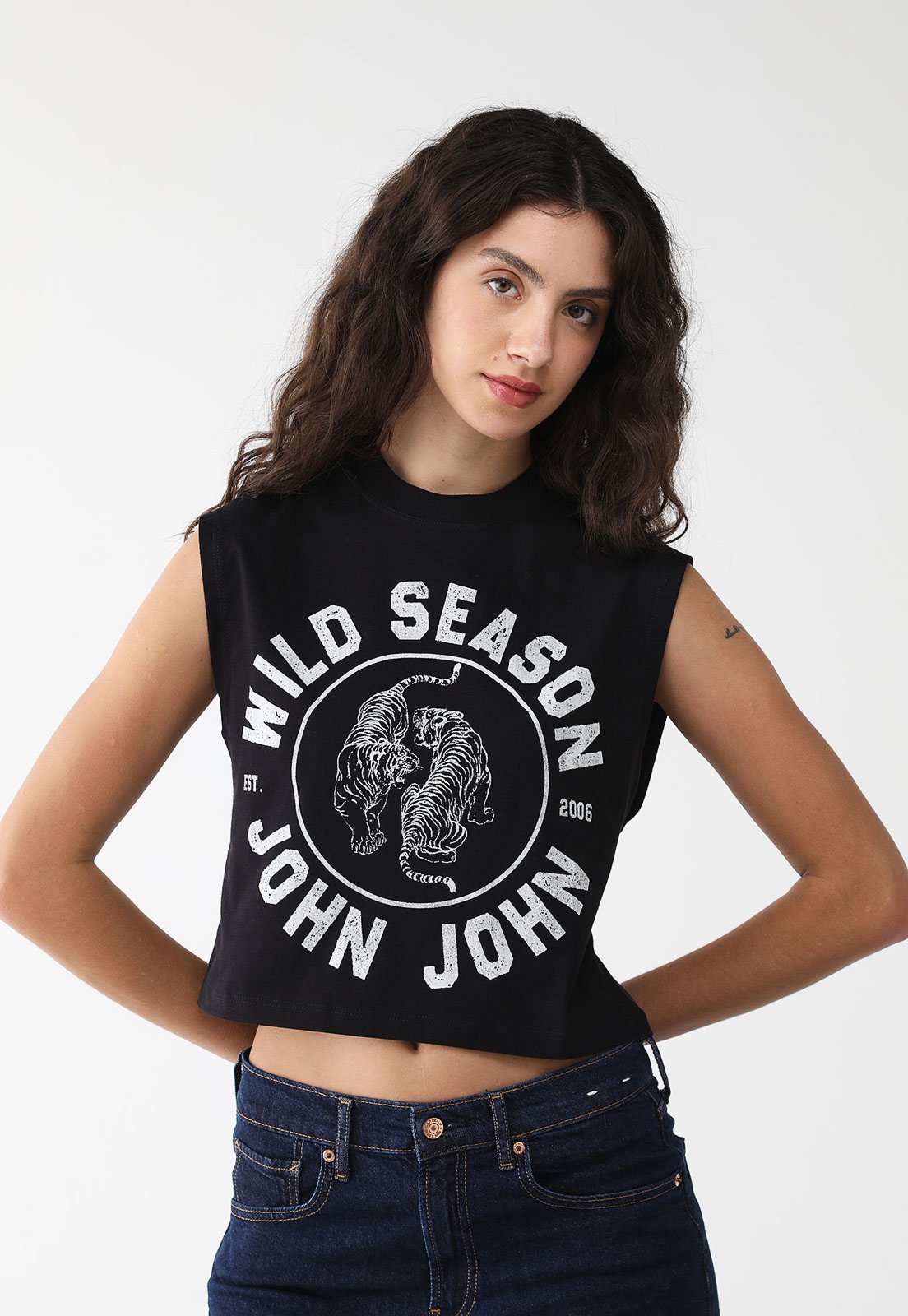 Regata John John Reta Estampada Preta