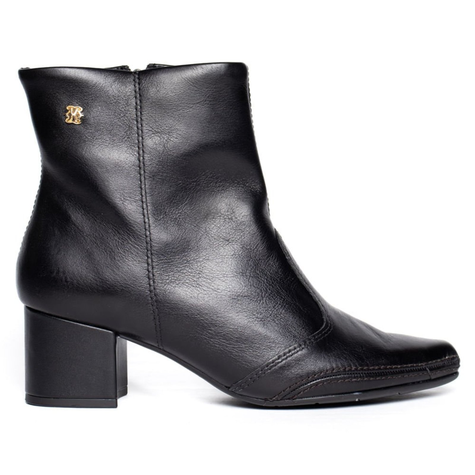 Bota Feminina Ramarim Total Comfort Couro Preto