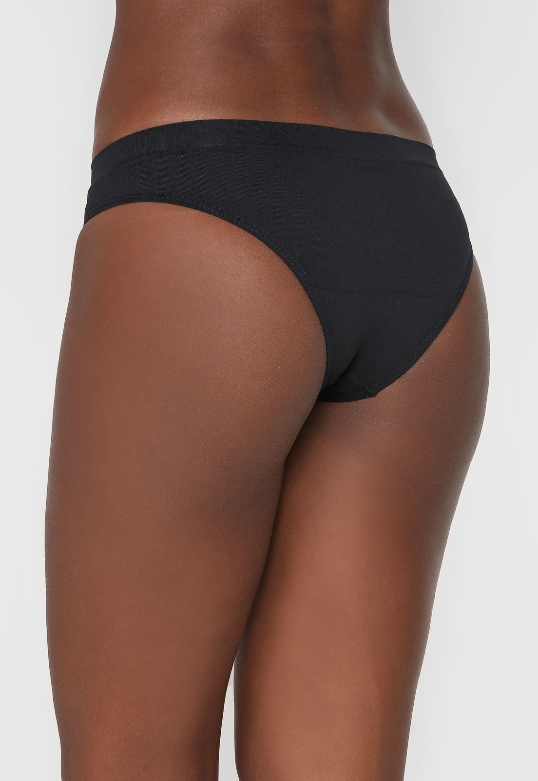 Vista 3 Calcinha Lupo Biquíni Loba Sem Costura Preta preto Lupo preto