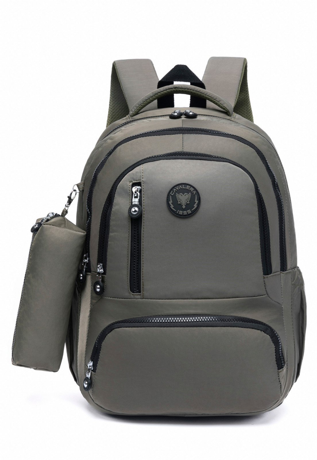 Kit Mochila Estojo Feminino Cavalera Escolar Faculdade Espaçosa Resistente