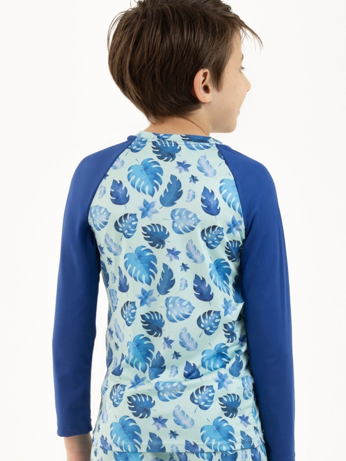 Vista 3 Camisa de Praia e Banho Menino com Proteção UV 50 - Brilho da Selva Magicamente Kids azul Magicamente Kids azul