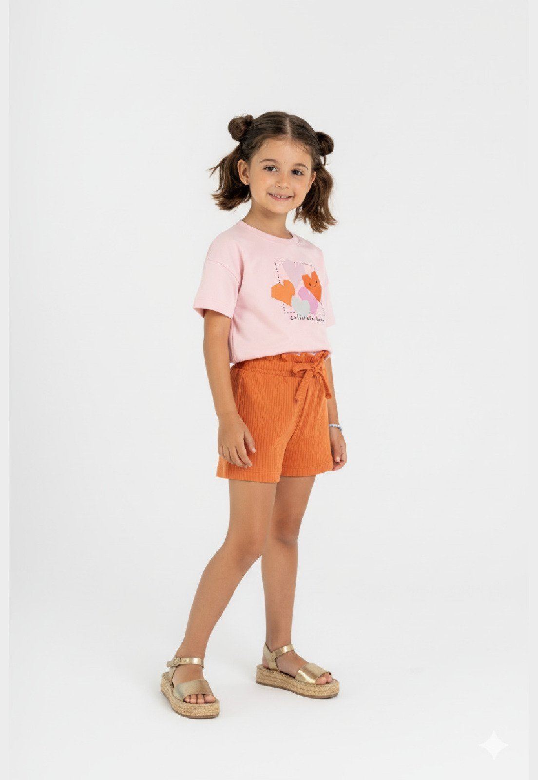 Infantil - Conjunto Blusa e Short Guloseima Rosa
