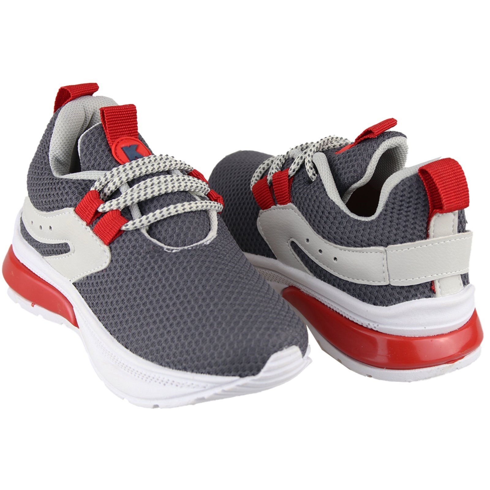 Infantil – Tênis Menino Kiath Casual Esportivo confortável Calce fácil Sola Antiderrapante Cinza/Chumbo