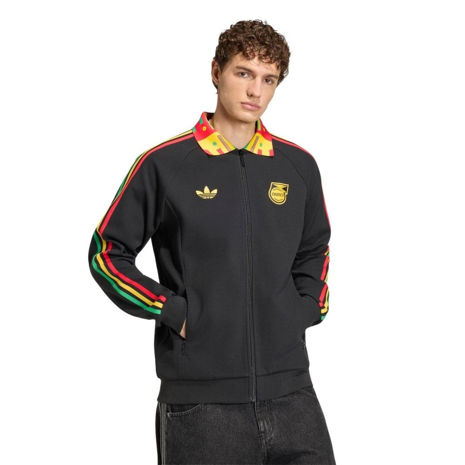 Jaqueta Hino II Jamaica x Bob Marley adidas Performance Preto