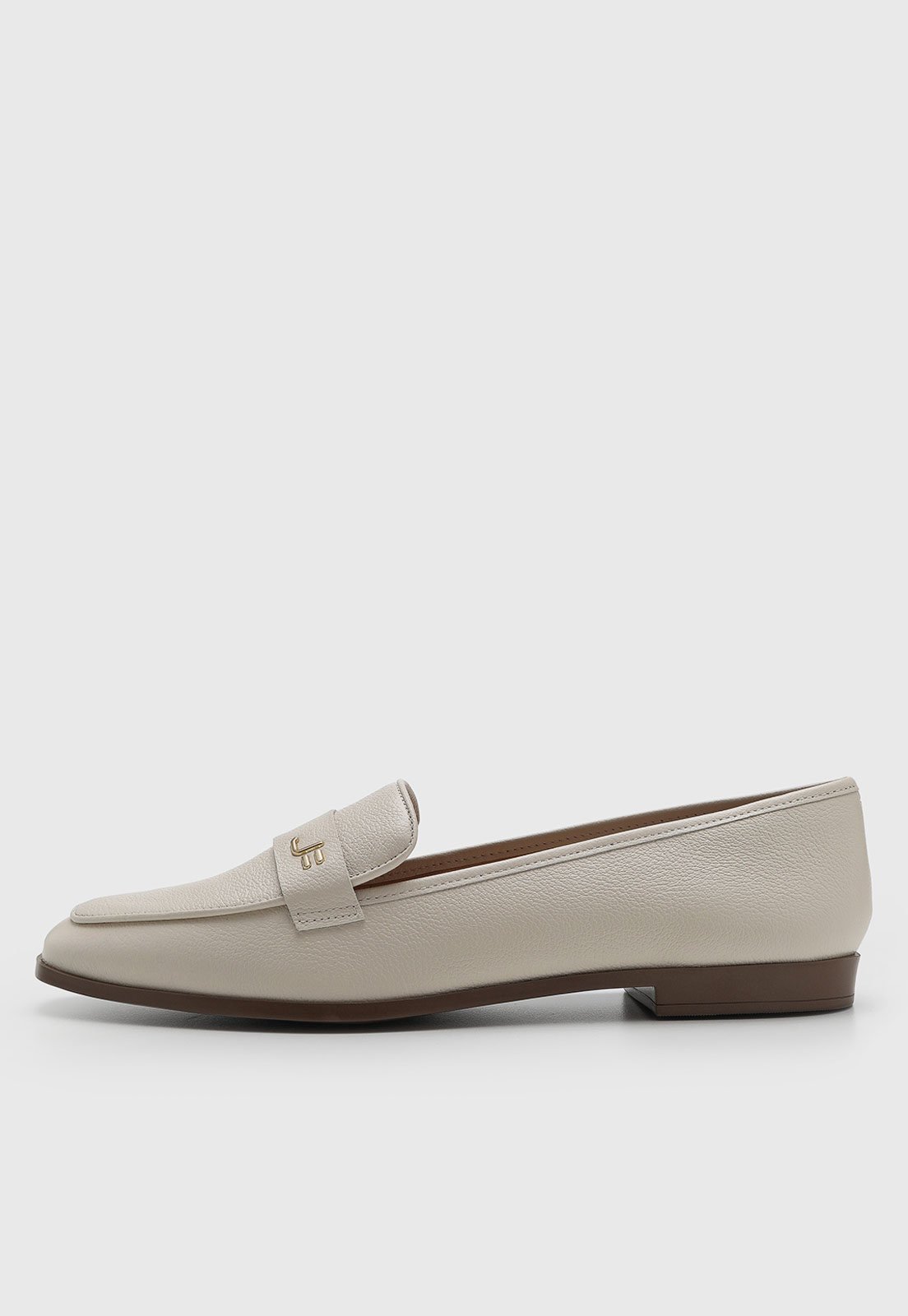 Mocassim Feminino Jorge Bischoff Couro Off-White