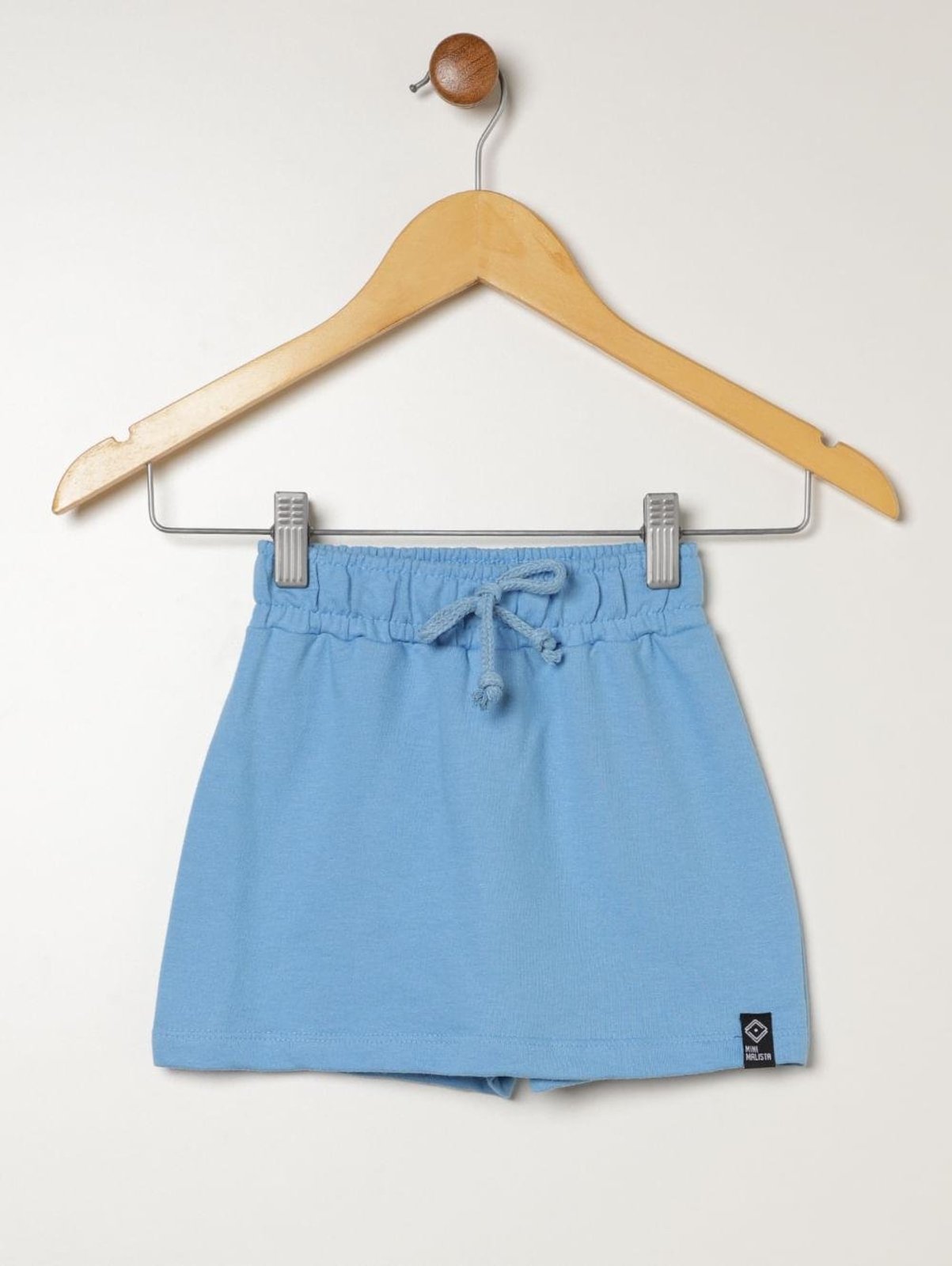 Infantil - Short Saia Moletinho Para Menina - AZUL