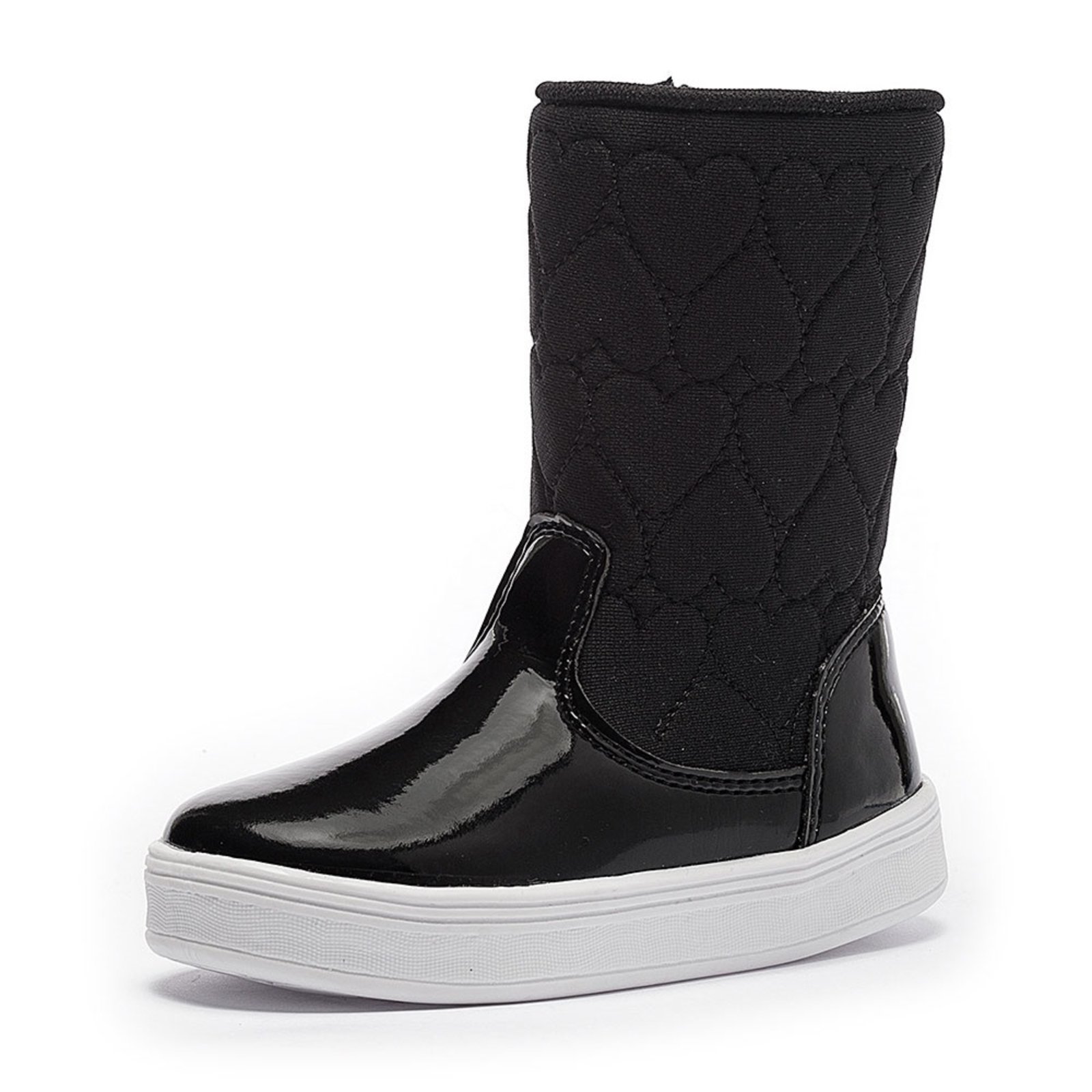Infantil - Bota Tênis Feminina Tininha Menina Bordado Coração Preto