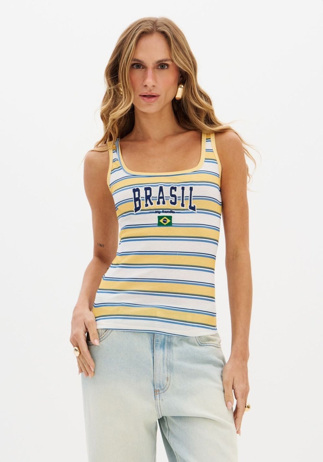 Blusa Regata Canelada Brasil My Favorite Things