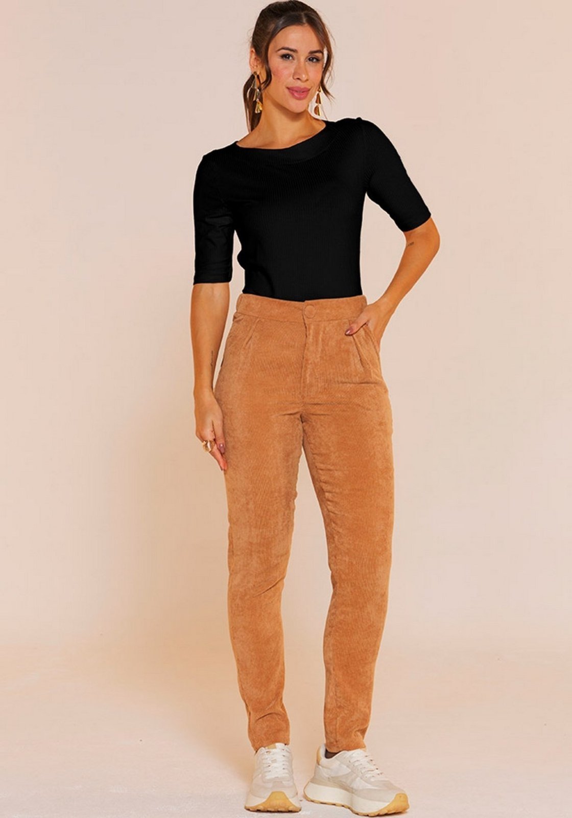 Blusa Rudély Canelada Preta
