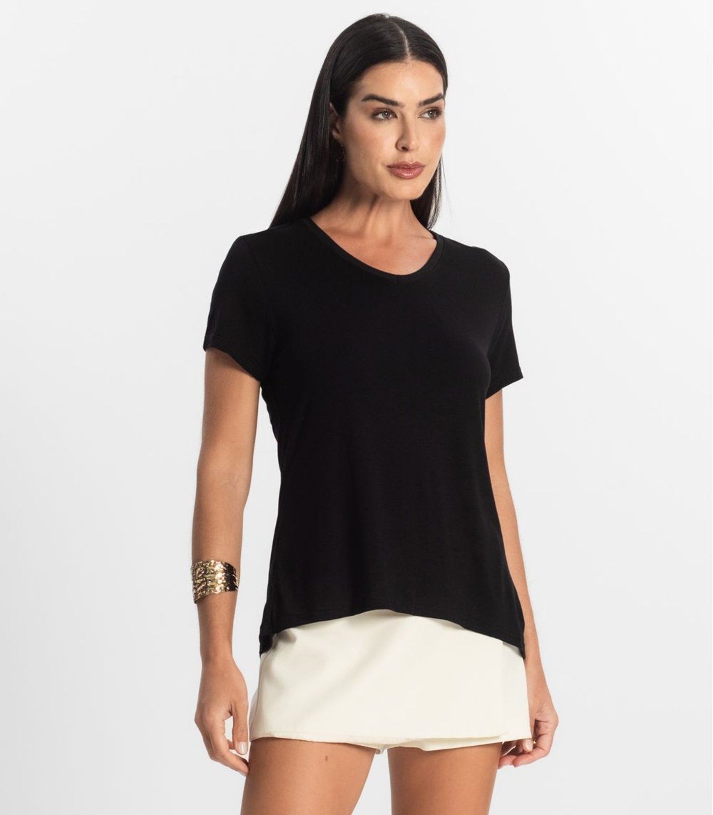 Blusa Básica Feminina Viscotorcion Rovitex — foto 3