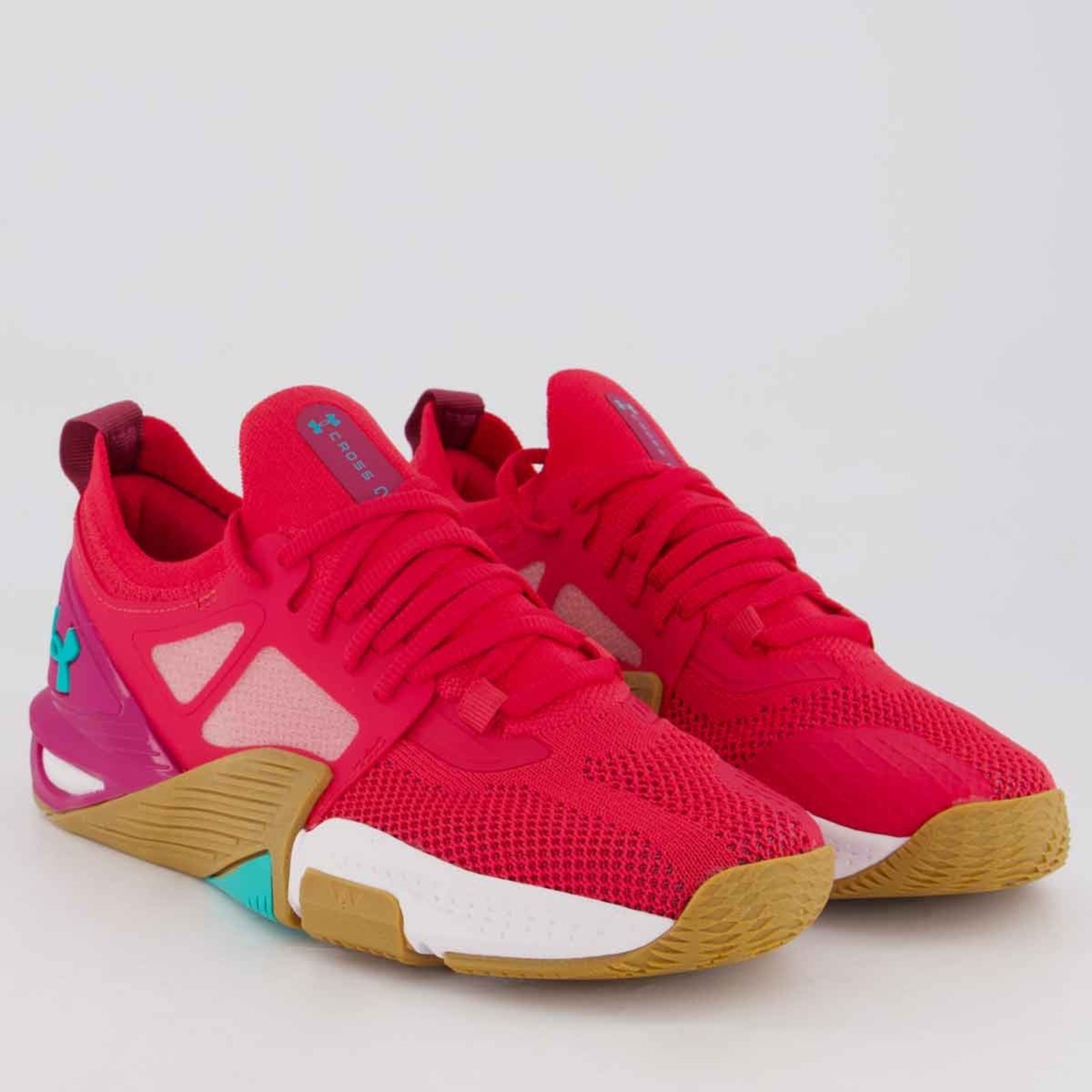 Vista 3 Tênis Under Armour Tribase Cross 2 Feminino vermelho Under Armour vermelho