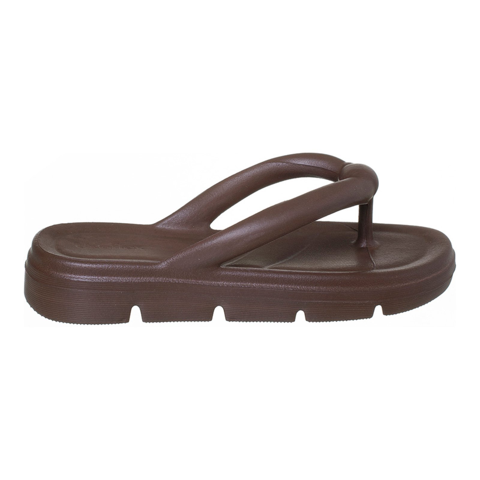 Vista 3 Chinelo Usaflex Feminino Dedo Poofy Plataforma Eva Moca Mousse Angipé marrom Angipé marrom