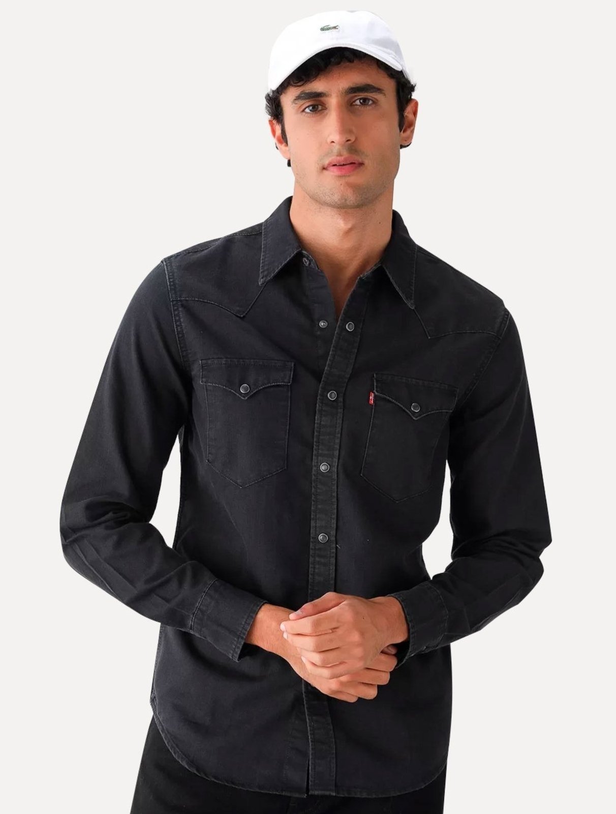 Camisa Levis Masculina Jeans Classic Western Standart Preta