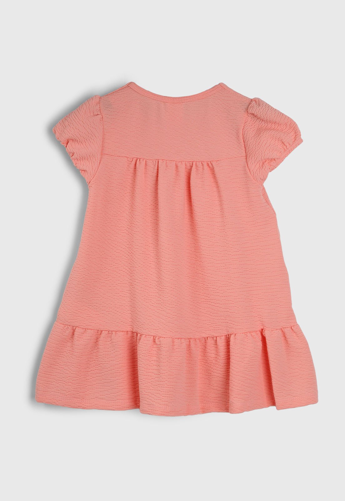 Vista 3 Vestido Kamylus Manga Curta Texturizado rosa Kamylus rosa