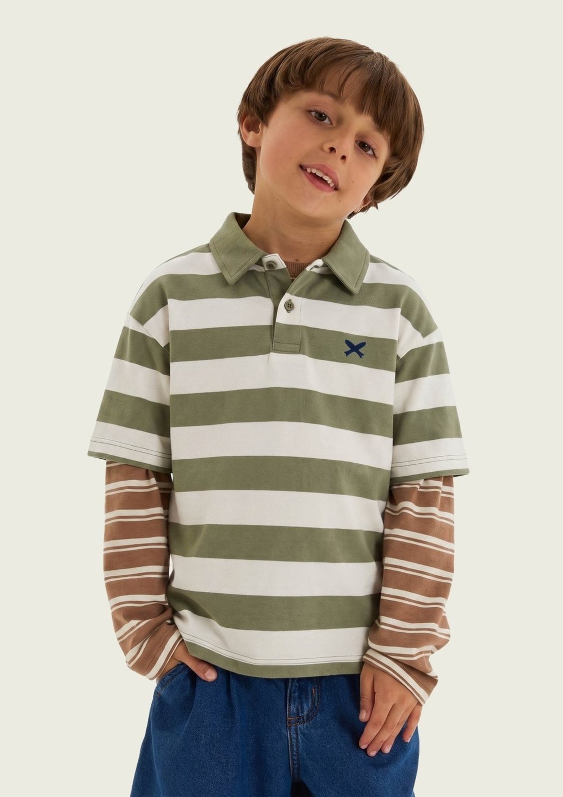 Infantil - Polo Menino Com Estampa Super Cotton Hering