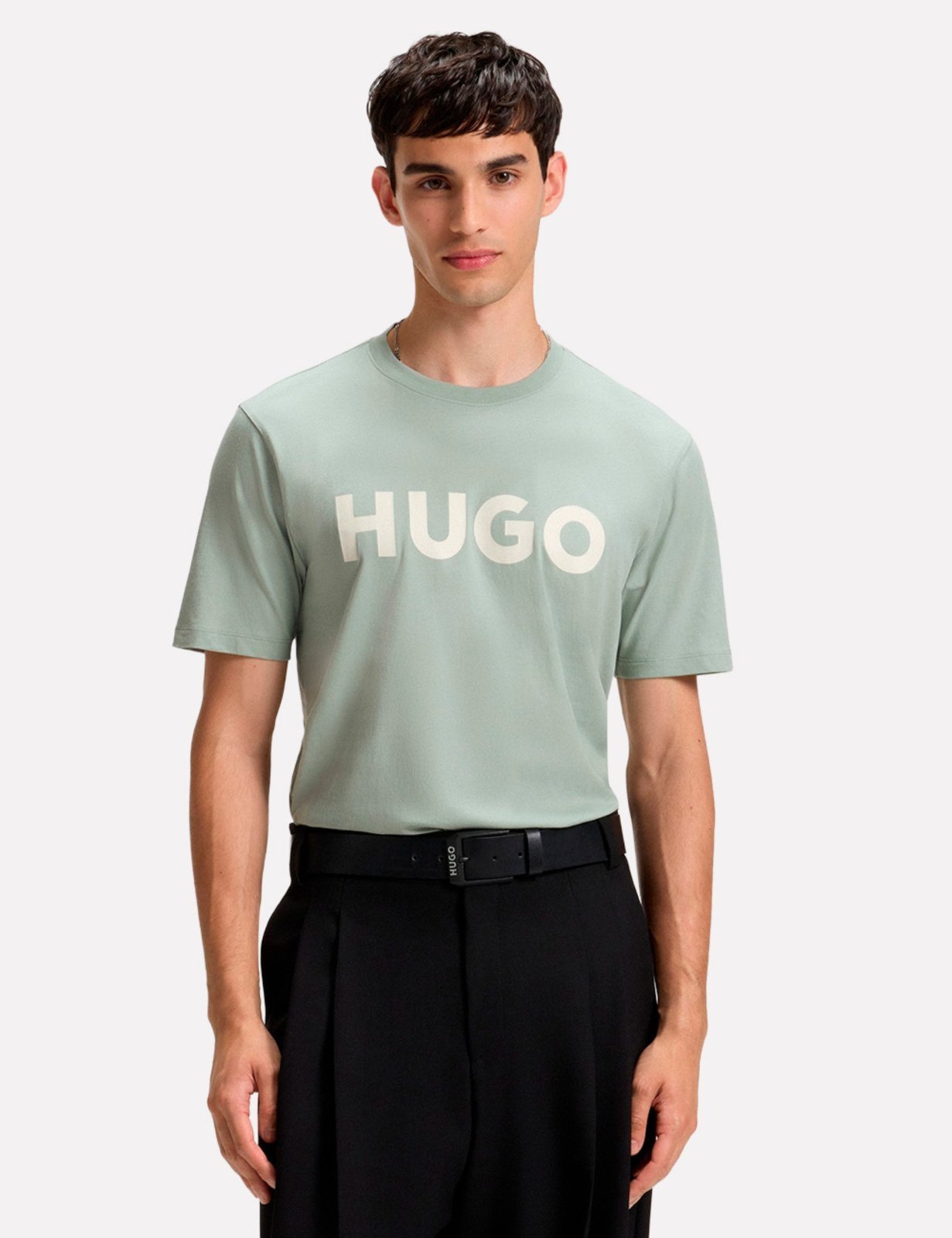 Camiseta Hugo Boss Masculina Regular Dulivio 391 Verde Sálvia Claro