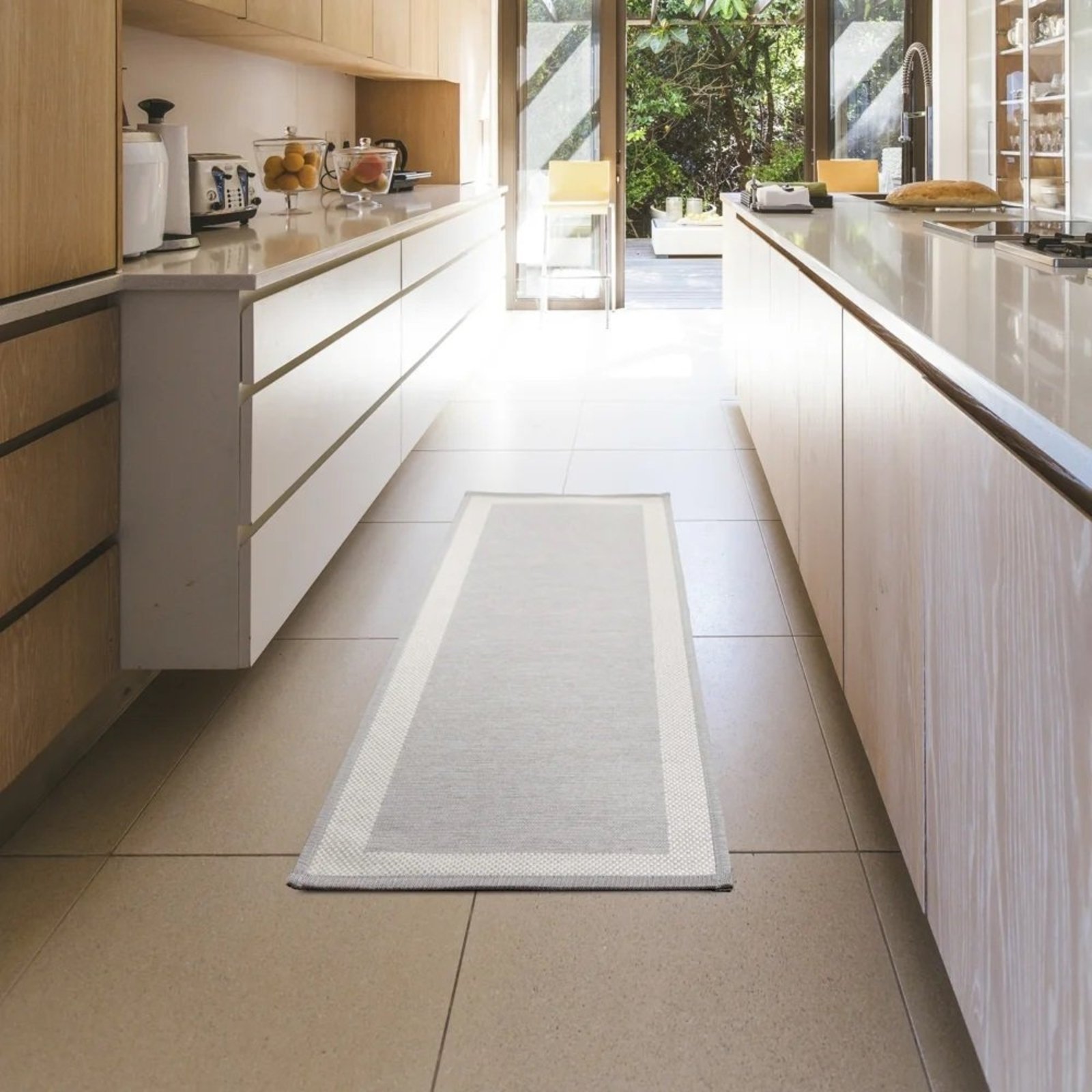 Tapete Multi Square Kacyumara 50x180cm Impermeável - Grey