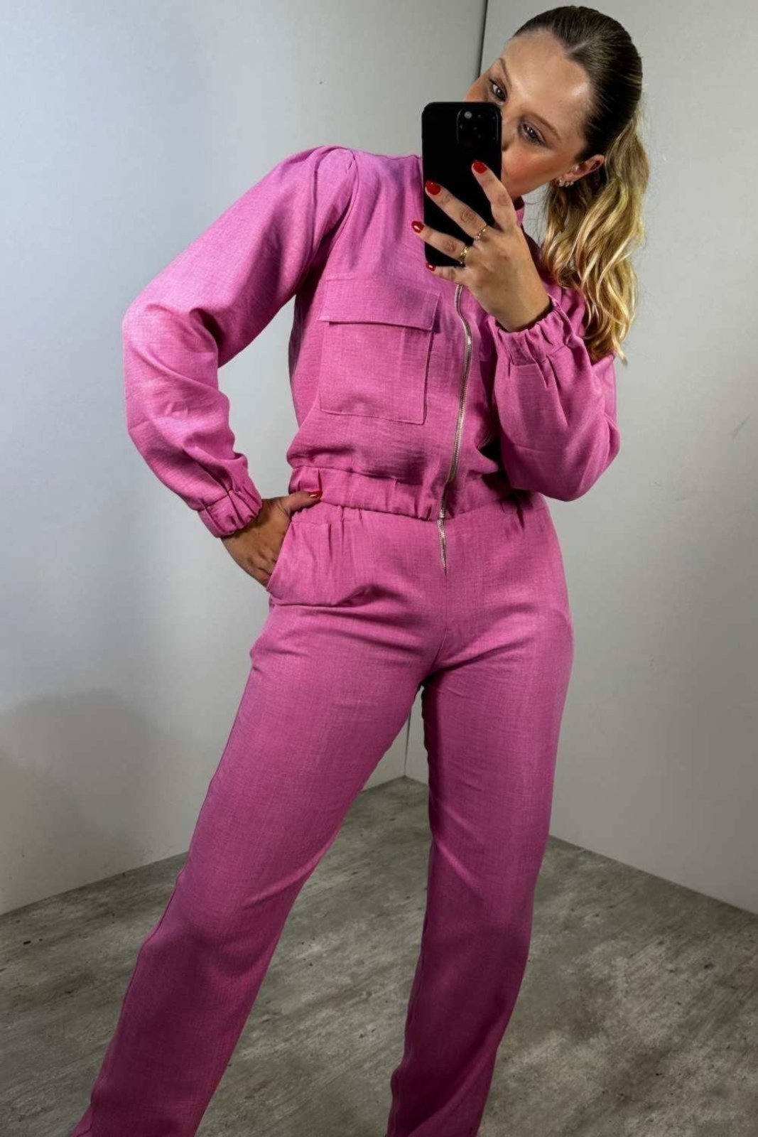 Calça Vanibele Zíper Rosa