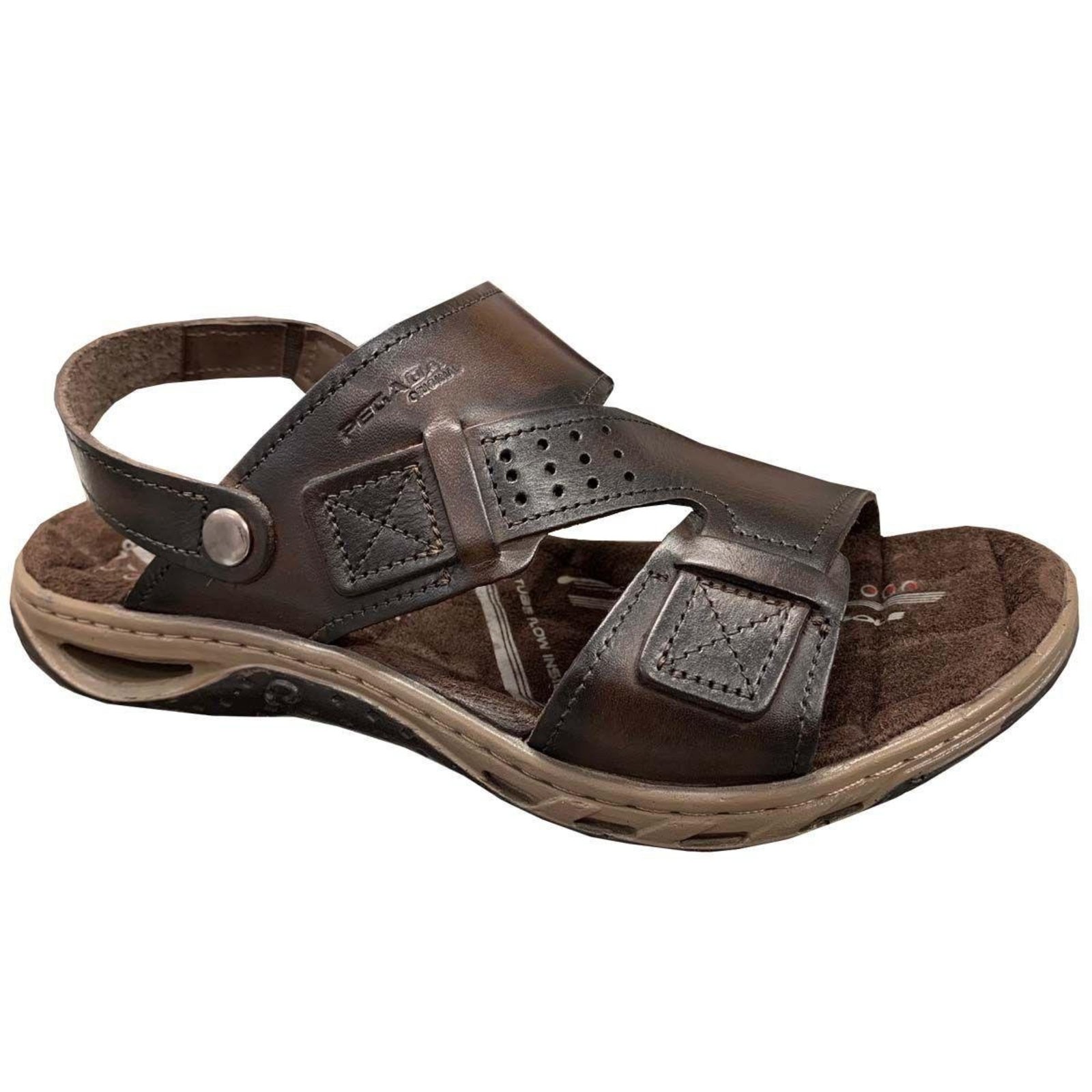 Sandália Masculina Pegada Papete Couro