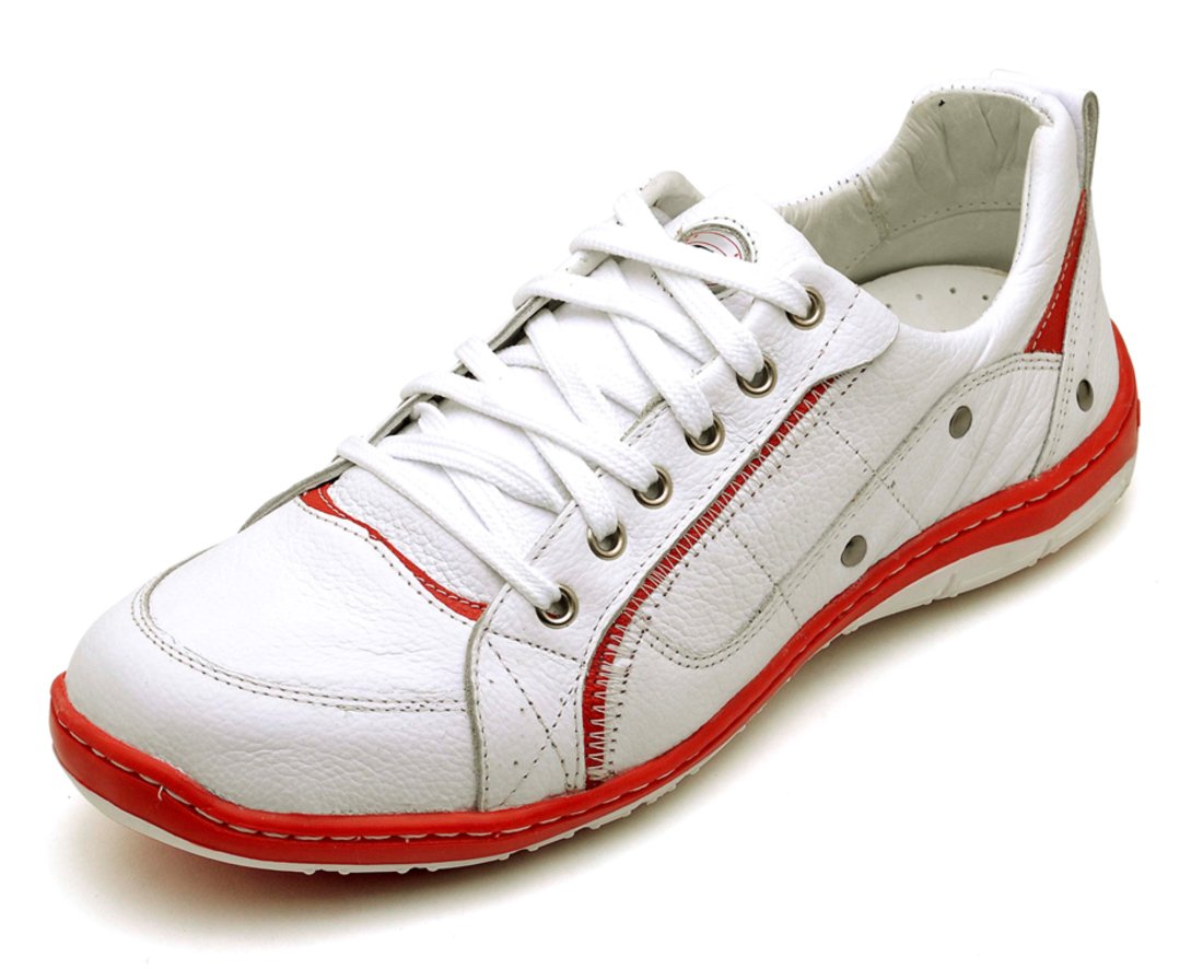 Tênis Esportivo Clube do Sapato de Franca Wimbledon Branco/Vermelho