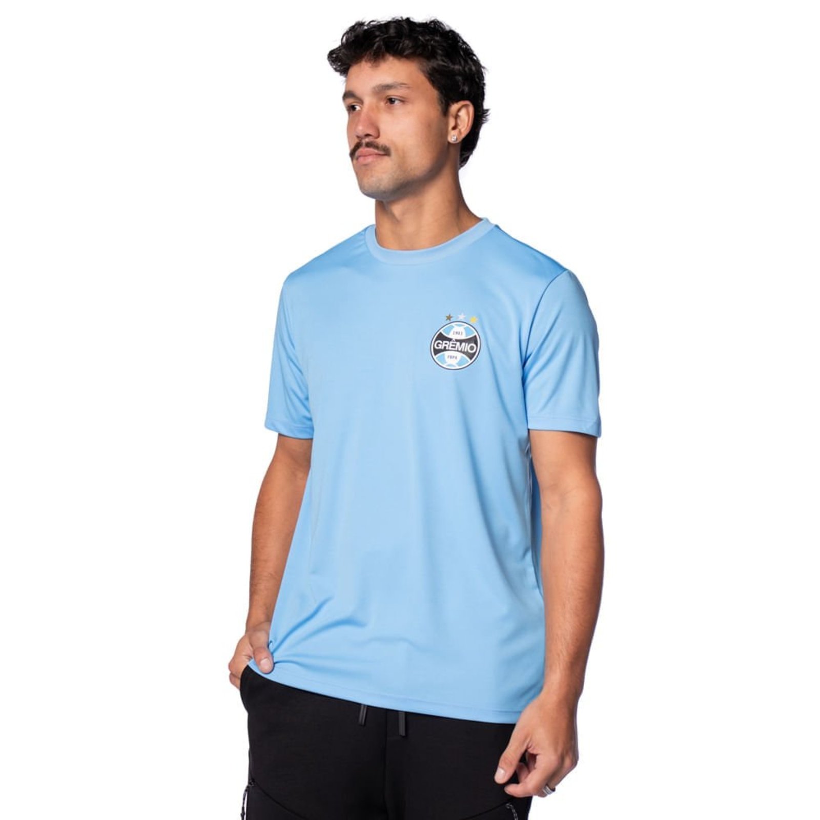 Camiseta Masculina Betel Grêmio Escudo 1903 Azul
