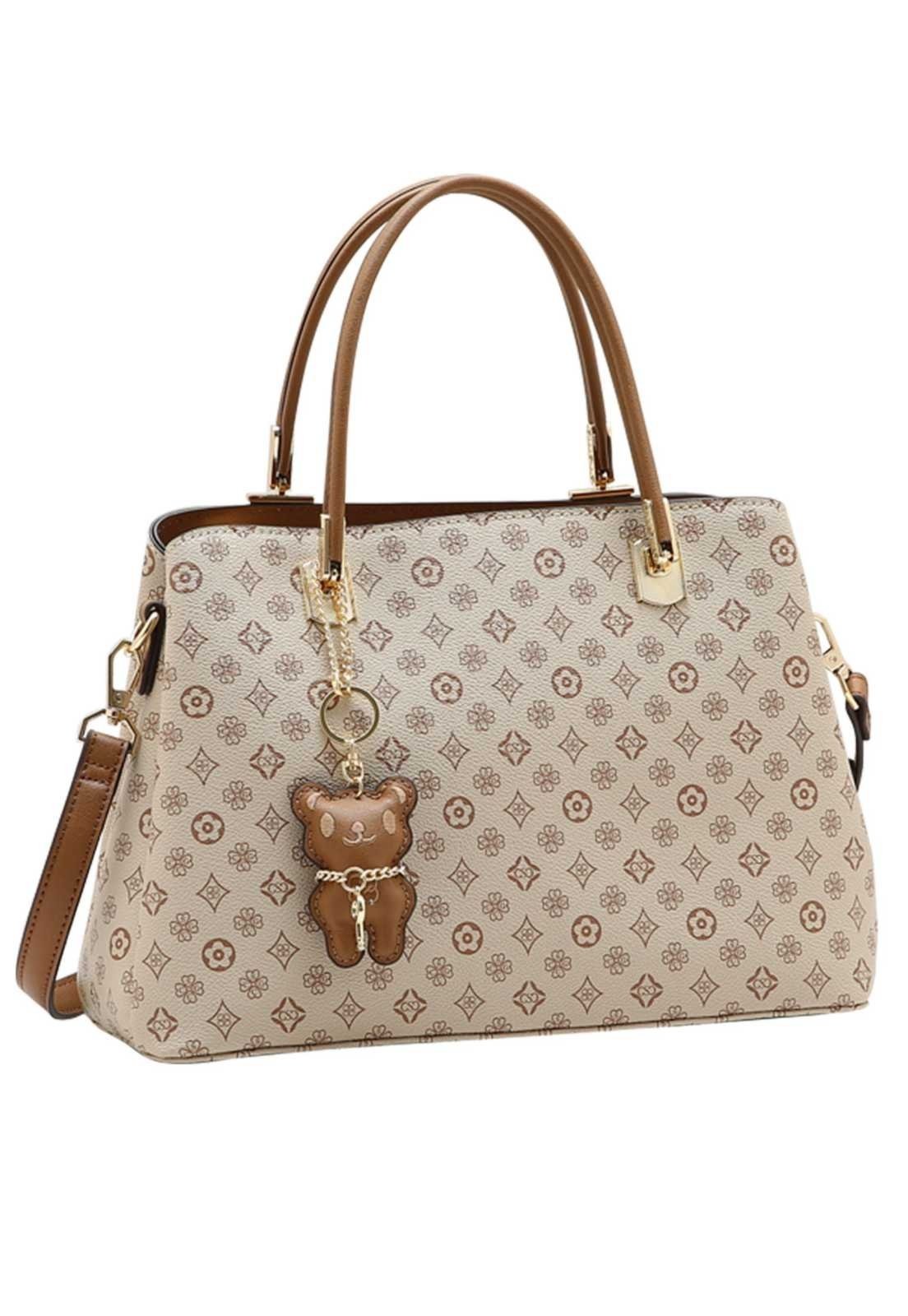 Bolsa Feminina Chenson Mão Classic Monograma 3485775 Natural