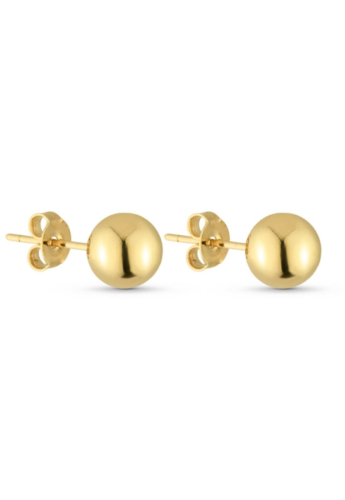 Vista 2 Brinco Semijoia De Bolinha Liso Banhado A Ouro 18K Br STORE ORA SEMIJOIAS dourado
