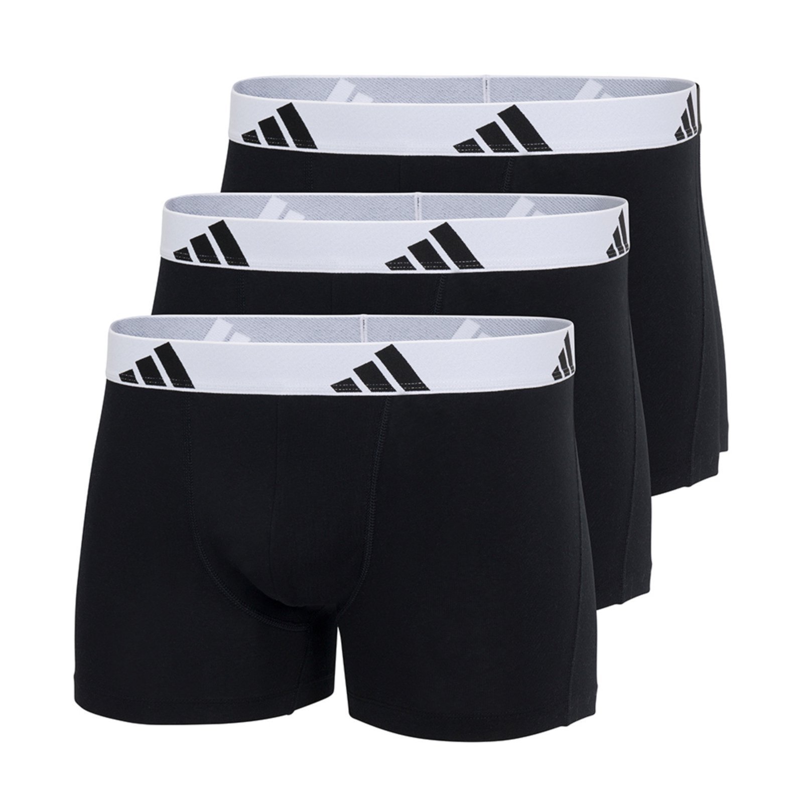 Kit com 3 Cuecas Boxer adidas Underwear Preto