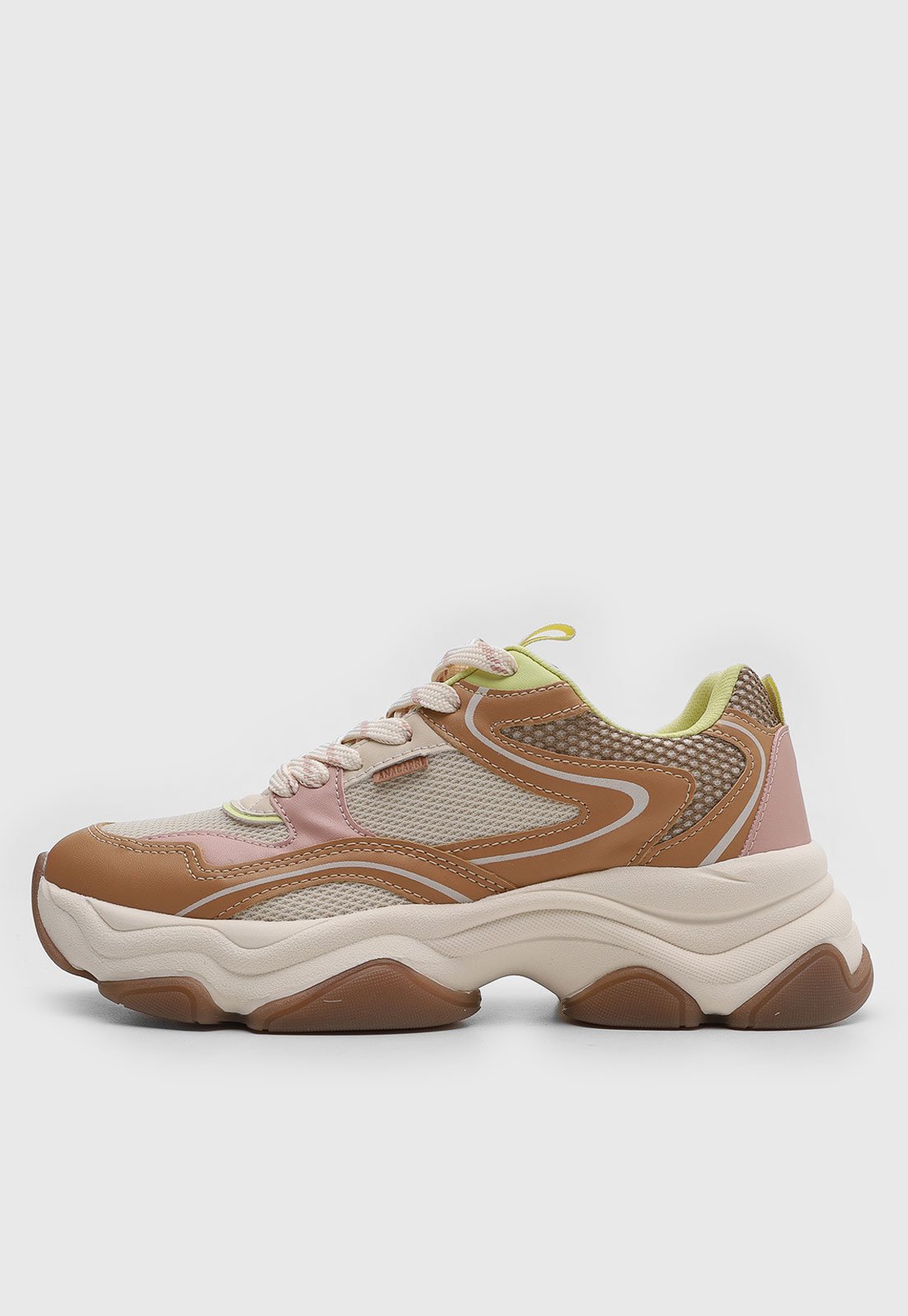 Tênis Feminino Anacapri Chunky Cadarço Bege