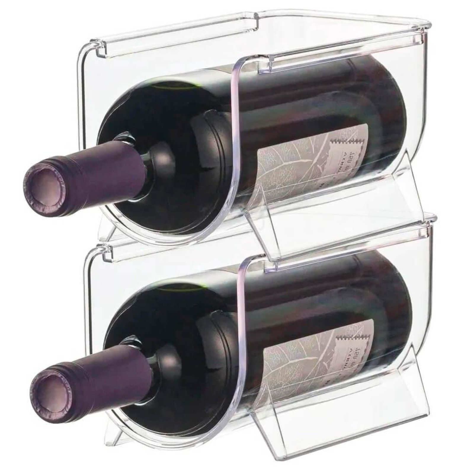 Suporte Organizador para Garrafas de Vinho para Geladeira Empilhável My Box 2 peças - Lyor