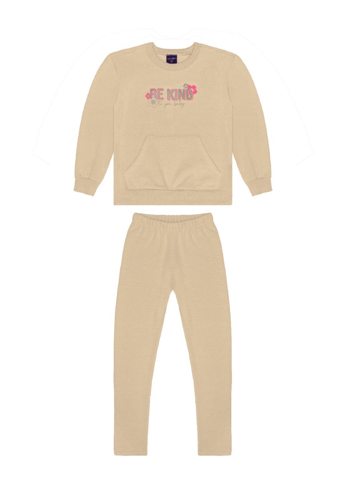 Infantil - Conjunto em Molecotton Guloseima Bege