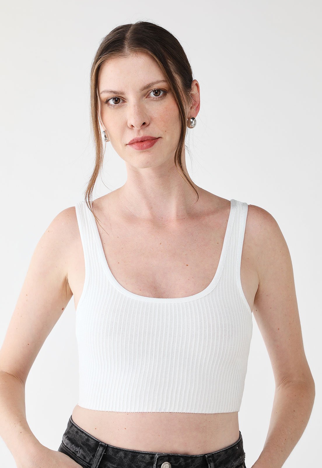 Regata Cropped John John Canelada Branca