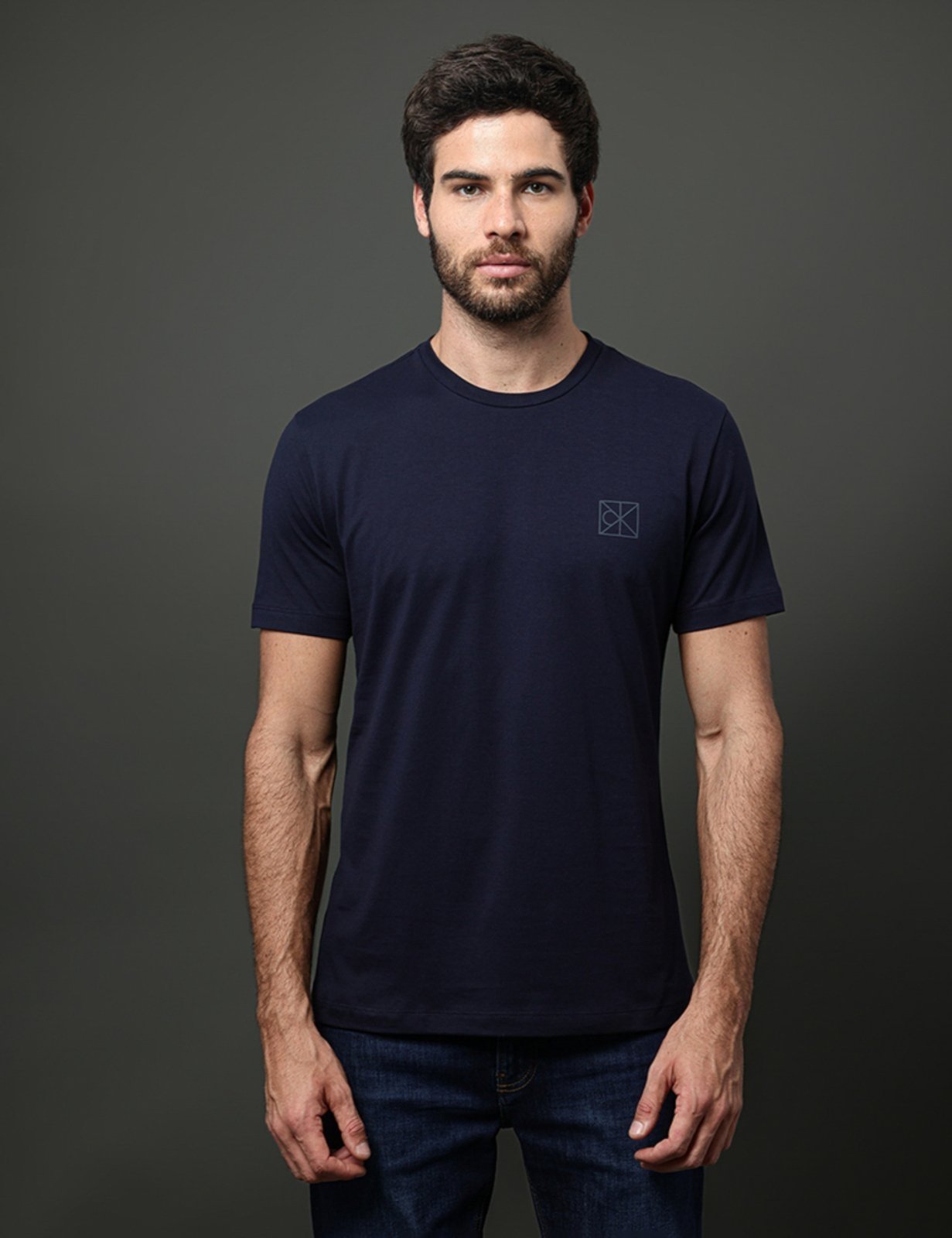 Camiseta Masculina Pima Calvin Klein – Marinho Calvin Klein Jeans