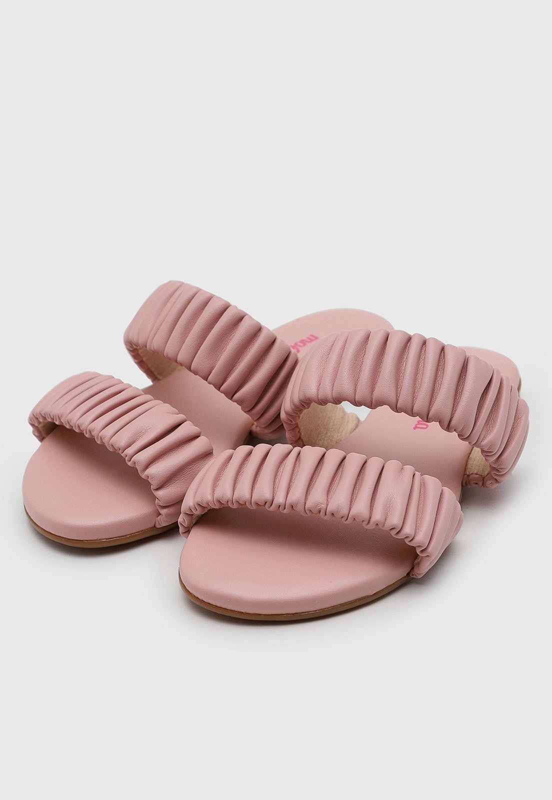 Infantil - Sandália Molekinha Tiras Franzidas Rosa