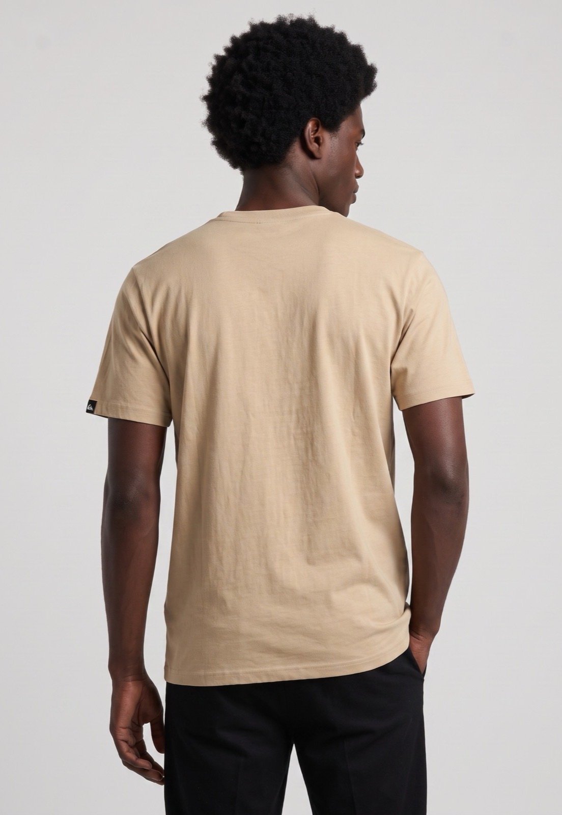 Camiseta Masculina Quiksilver Transfer Square Bege